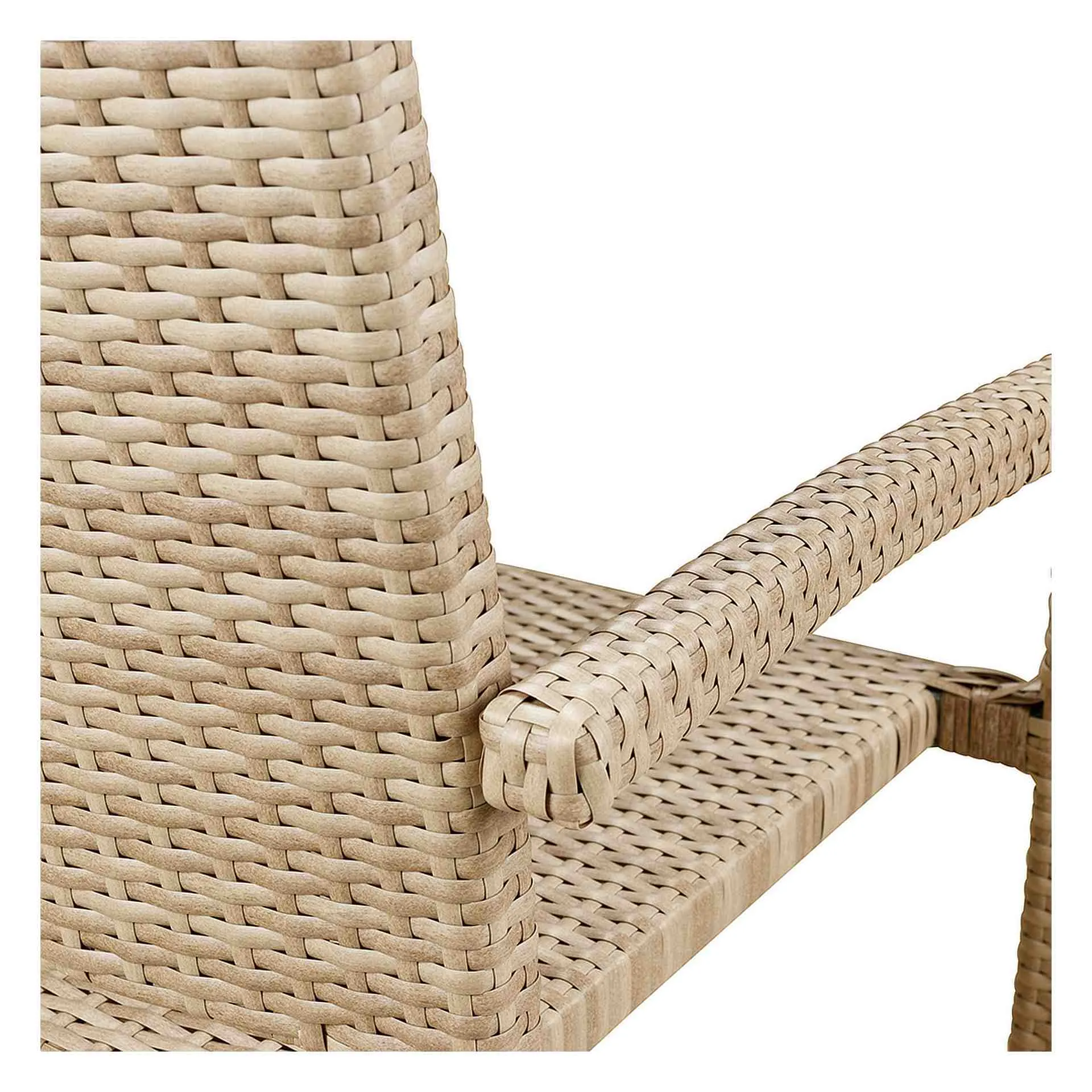 Stuhl Moritz, Geflecht beige, Polyrattan, Terrassenstuhl, Outdoorstuhl