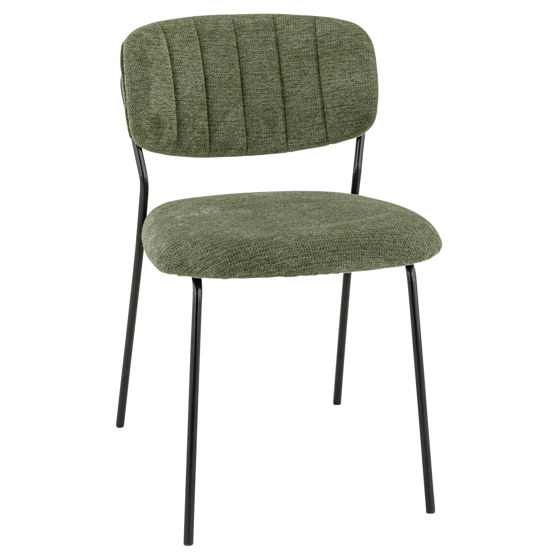 Stuhl Clinton, Polster Green, Schwarz, Polsterstuhl, Factory Industrie Design