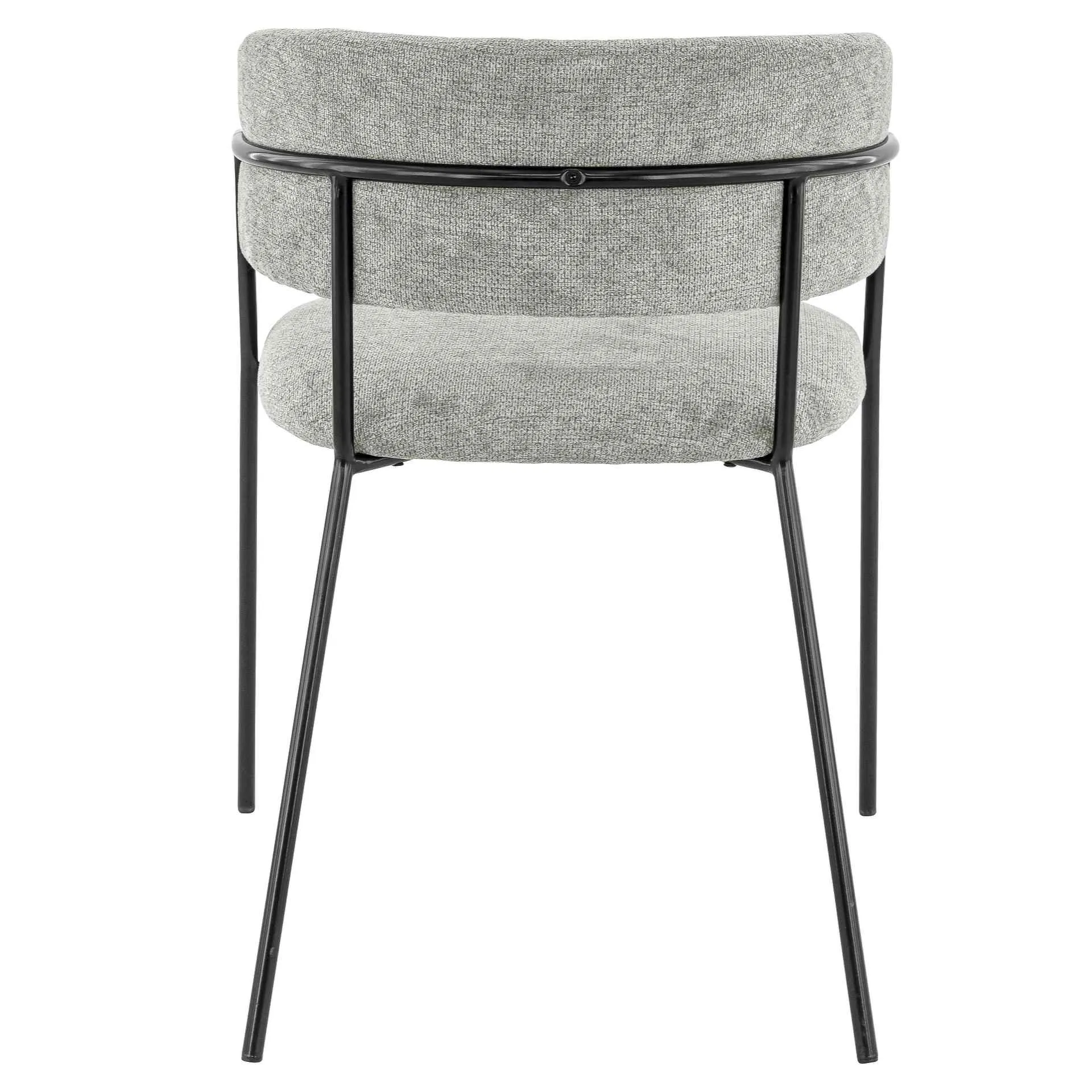 Stuhl Clinton AL, Polster Grey, Schwarz, Polsterstuhl, Factory Industrie Design