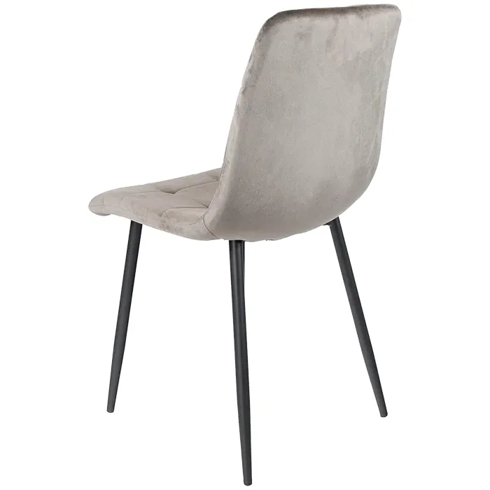 Stuhl Damia, Polster Grau, Gestell Anthrazit, Polsterstuhl, Factory Industrie Design