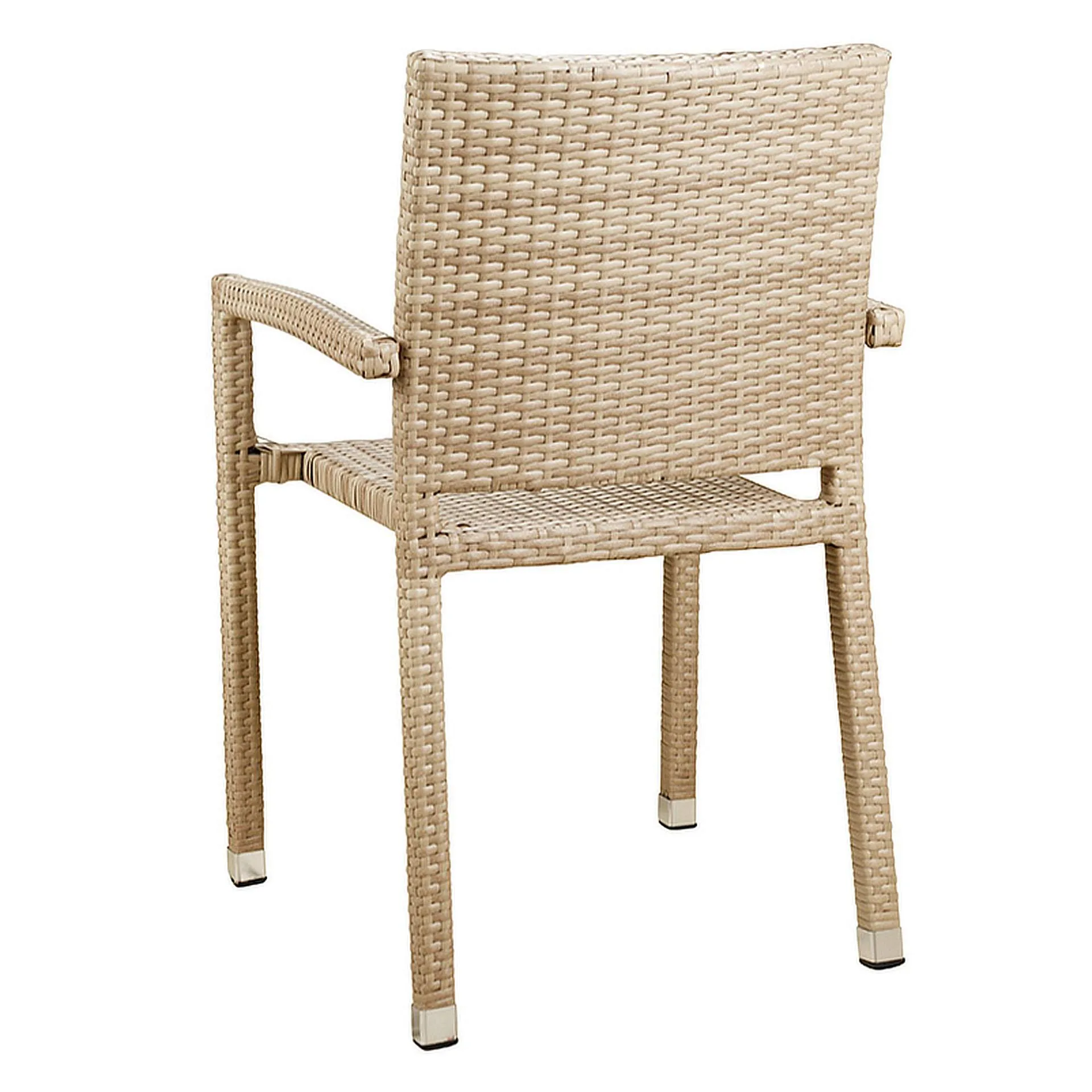 Stuhl Moritz, Geflecht beige, Polyrattan, Terrassenstuhl, Outdoorstuhl