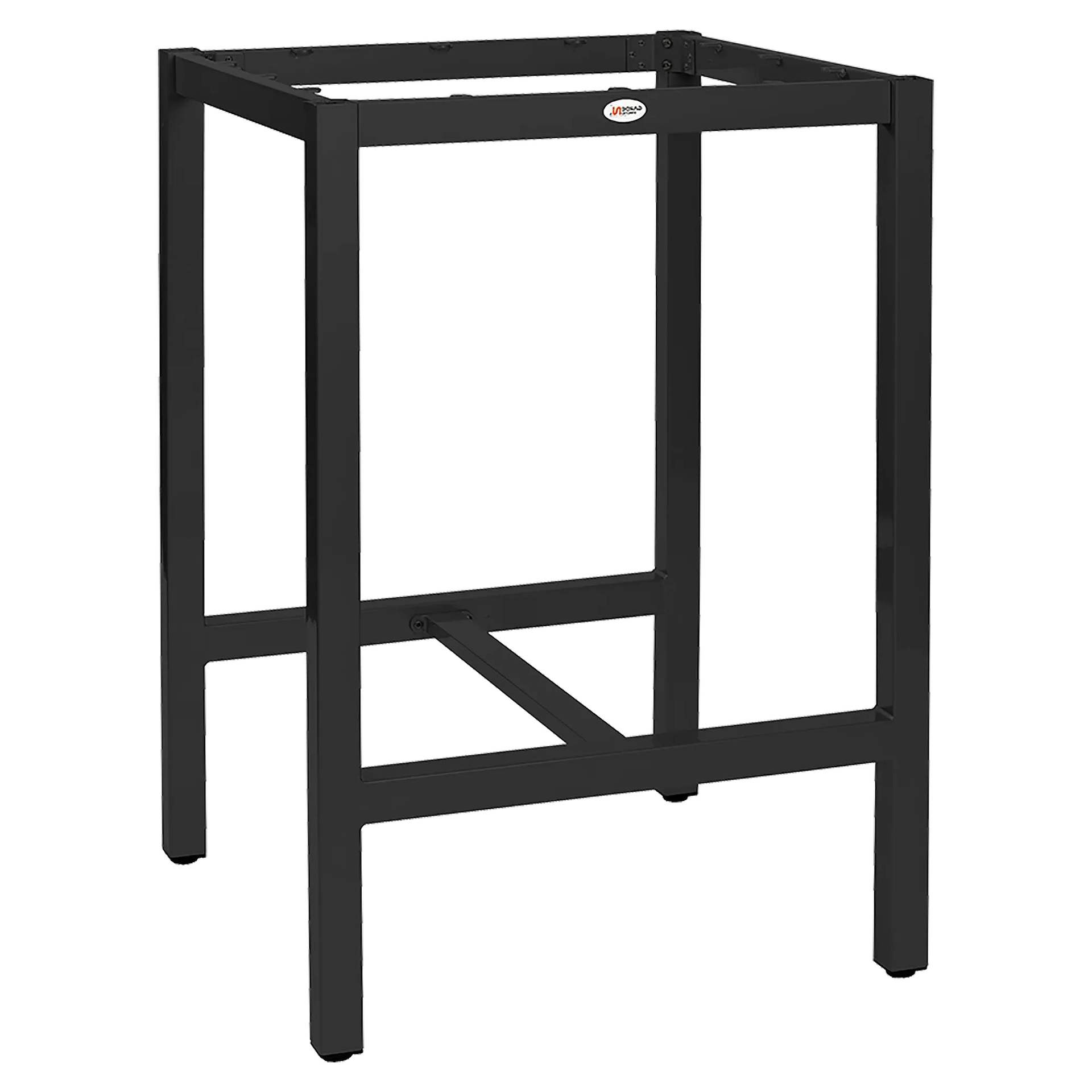 Dina Bar 80 Stehtischgestell Aluminium schwarz pulverbeschichtet, Outdoor, Terrasse