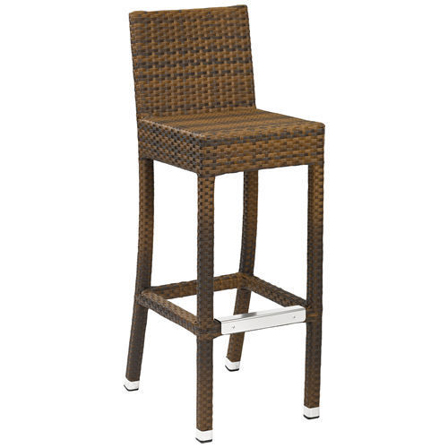 Elly-burned Terrassenbarhocker Elly, Kunststoffgeflecht flach gewickelt in burned, Polyrattan, Outdoorbarhocker