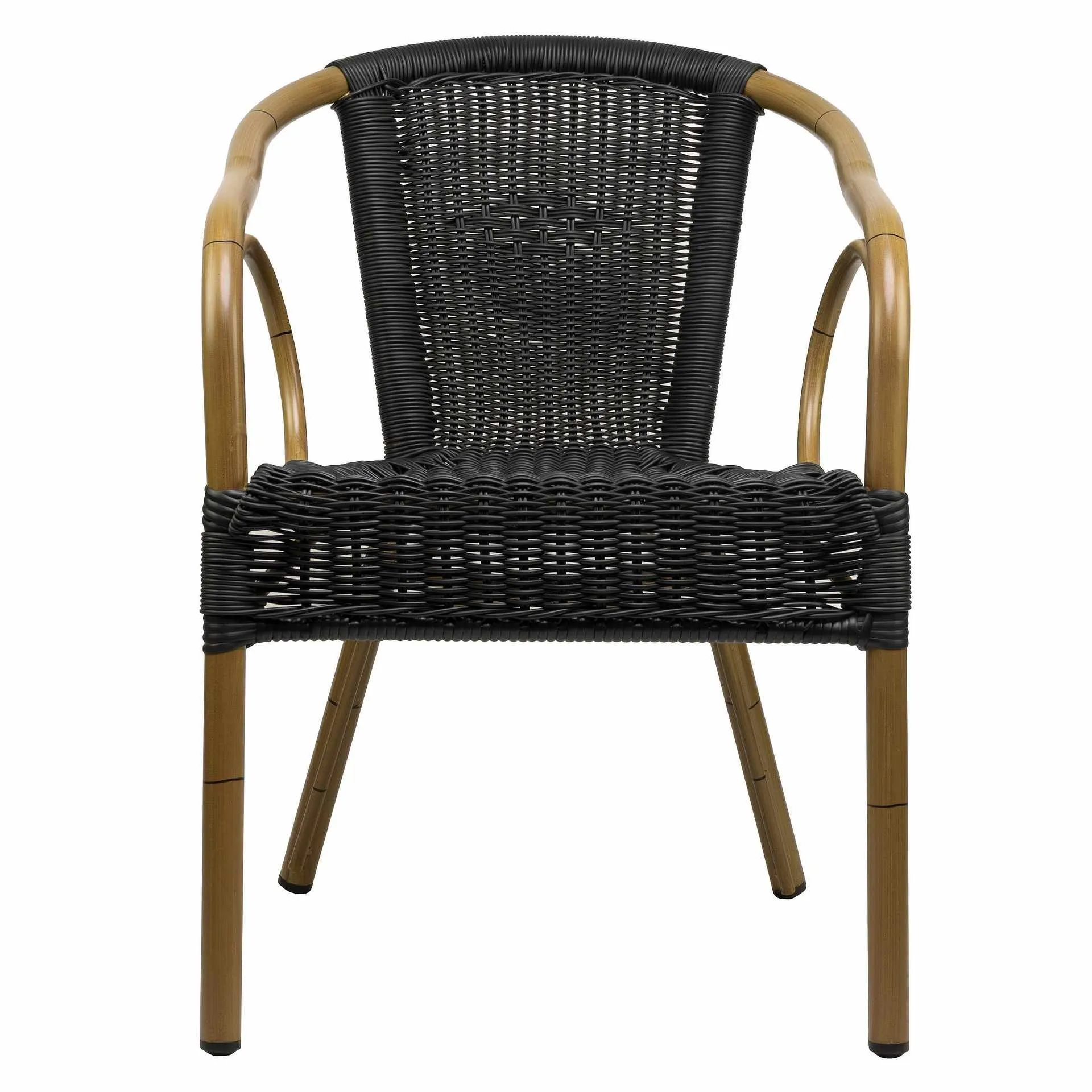 Stuhl Hulda, Gewebe black, Polyrattan, Terrassenstuhl, Outdoorstuhl