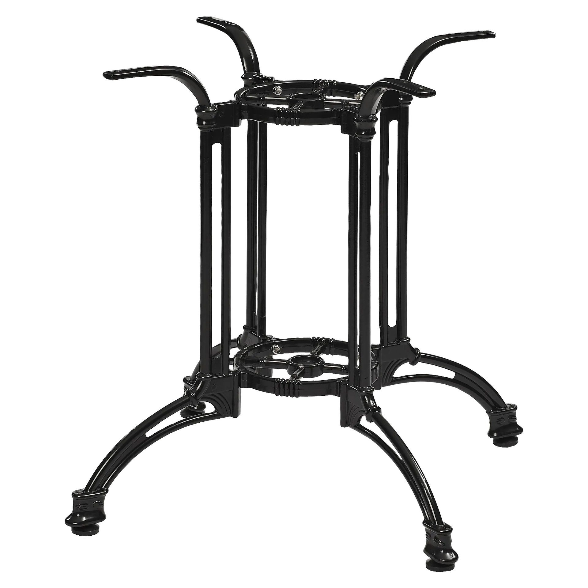 Kent-4G Tischgestell Gussaluminium schwarz pulverbeschichtet, Outdoor, Terrasse