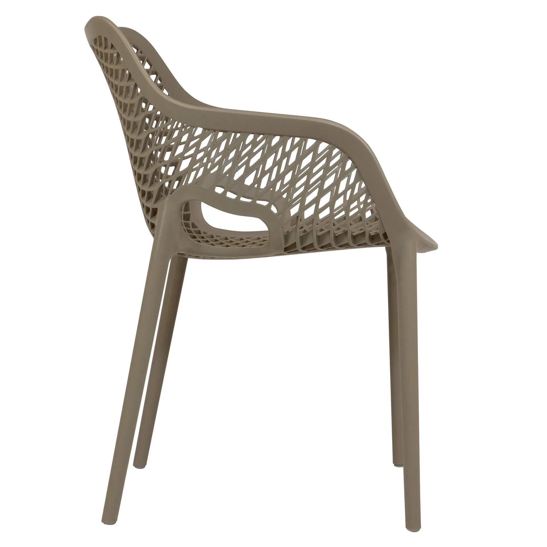 Sessel Air AL Taupe FiberglasPolypropylen, Terrassenstuhl, Outdoorstuhl