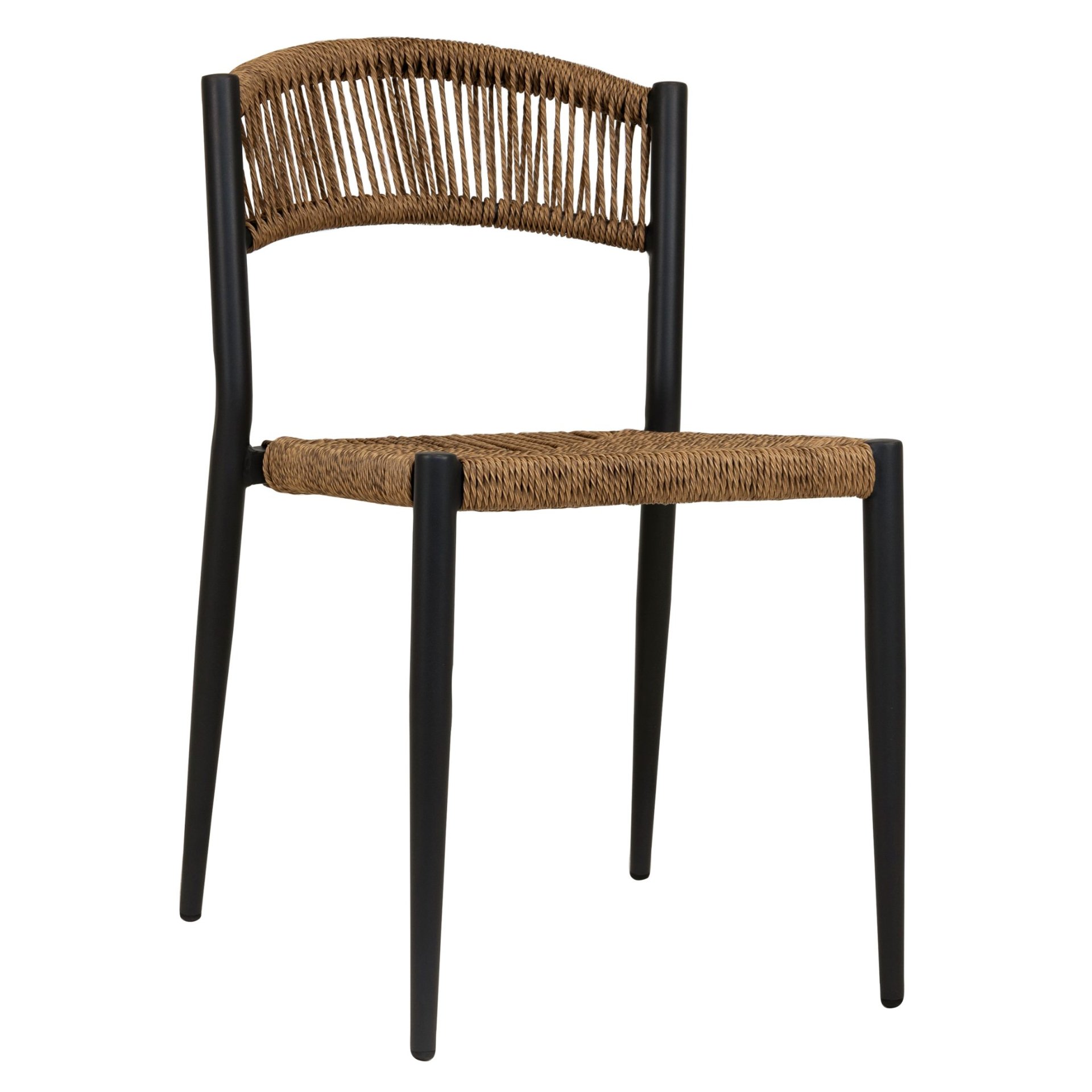 Stuhl Senna, Geflecht natur, Seilgeflecht in Binsenoptik, Terrassenstuhl, Outdoorstuhl