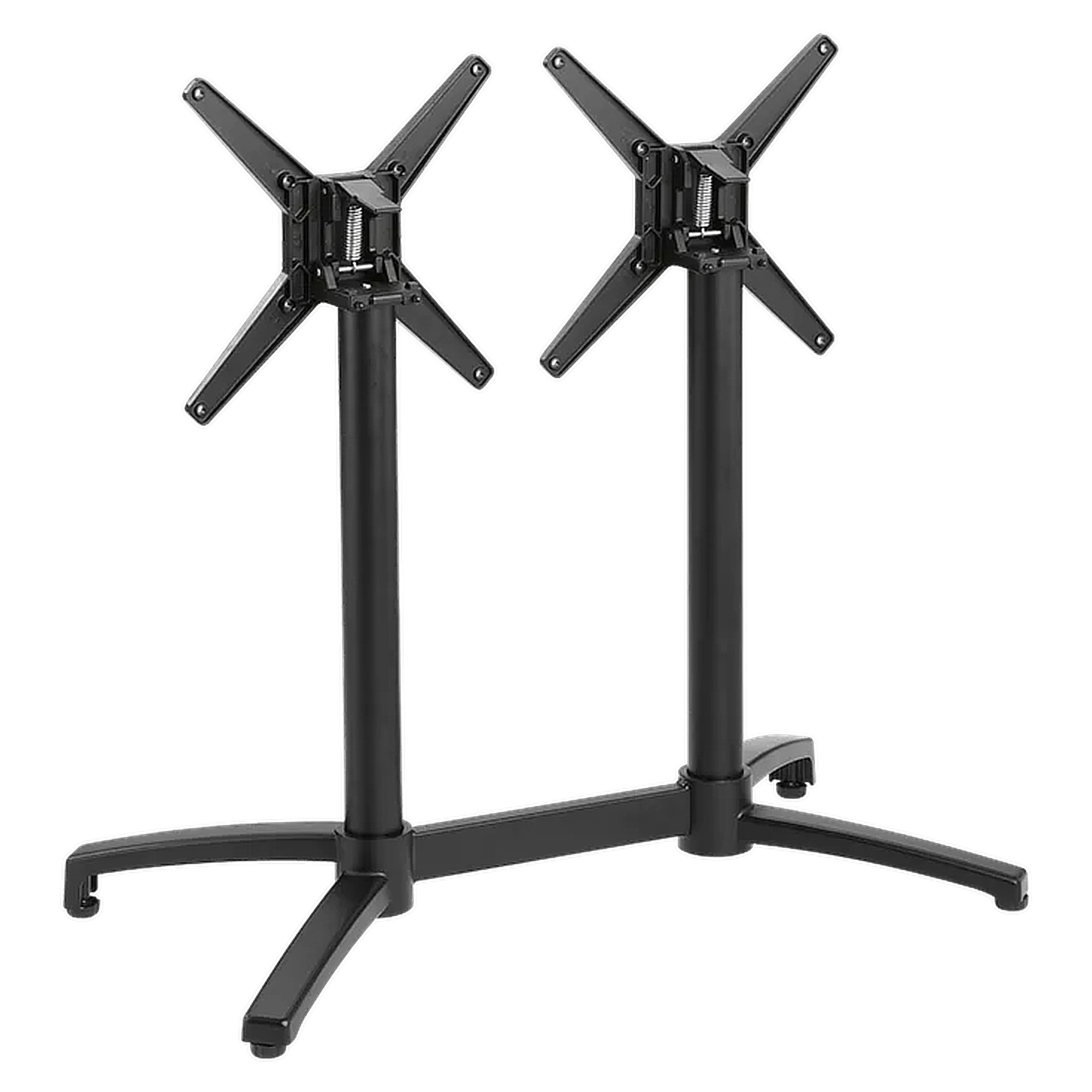 Kalevi-2K Tischgestell klappbar, Aluminium schwarz pulverbeschichtet, Outdoor, Terrasse