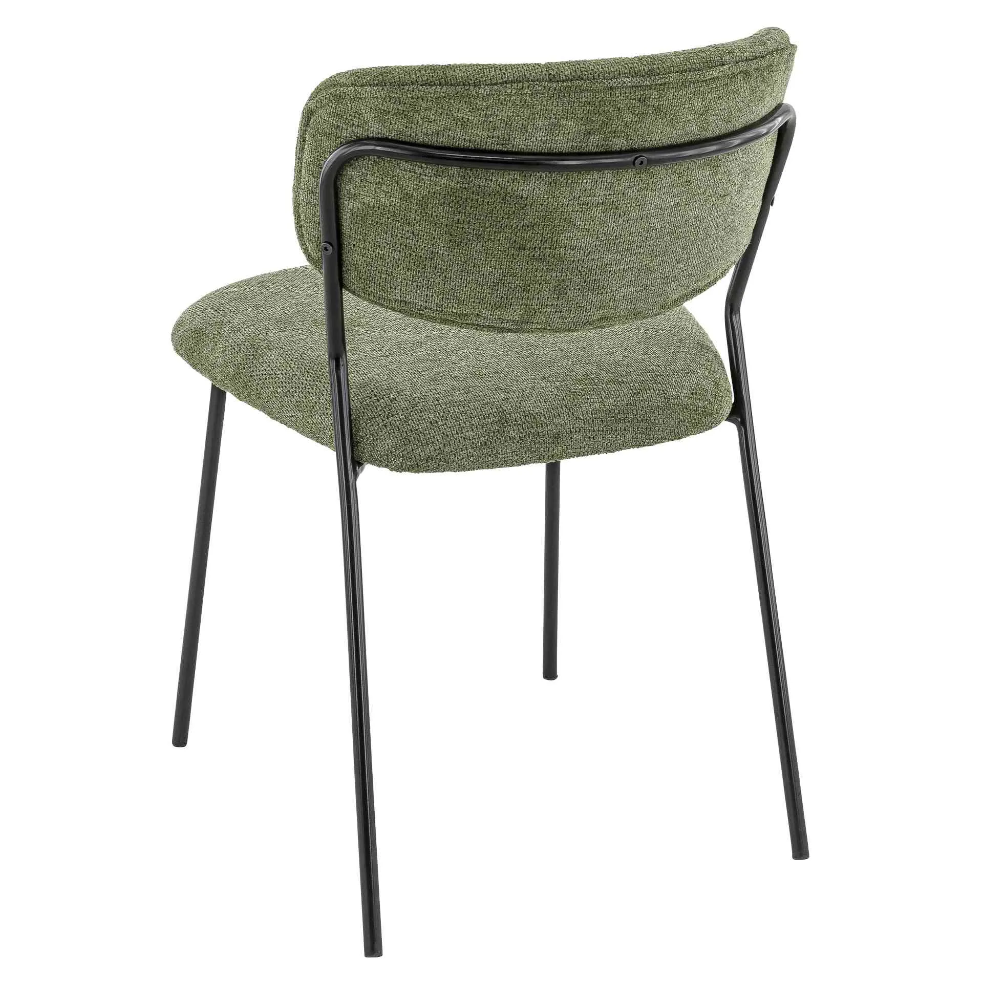 Stuhl Clinton, Polster Green, Schwarz, Polsterstuhl, Factory Industrie Design