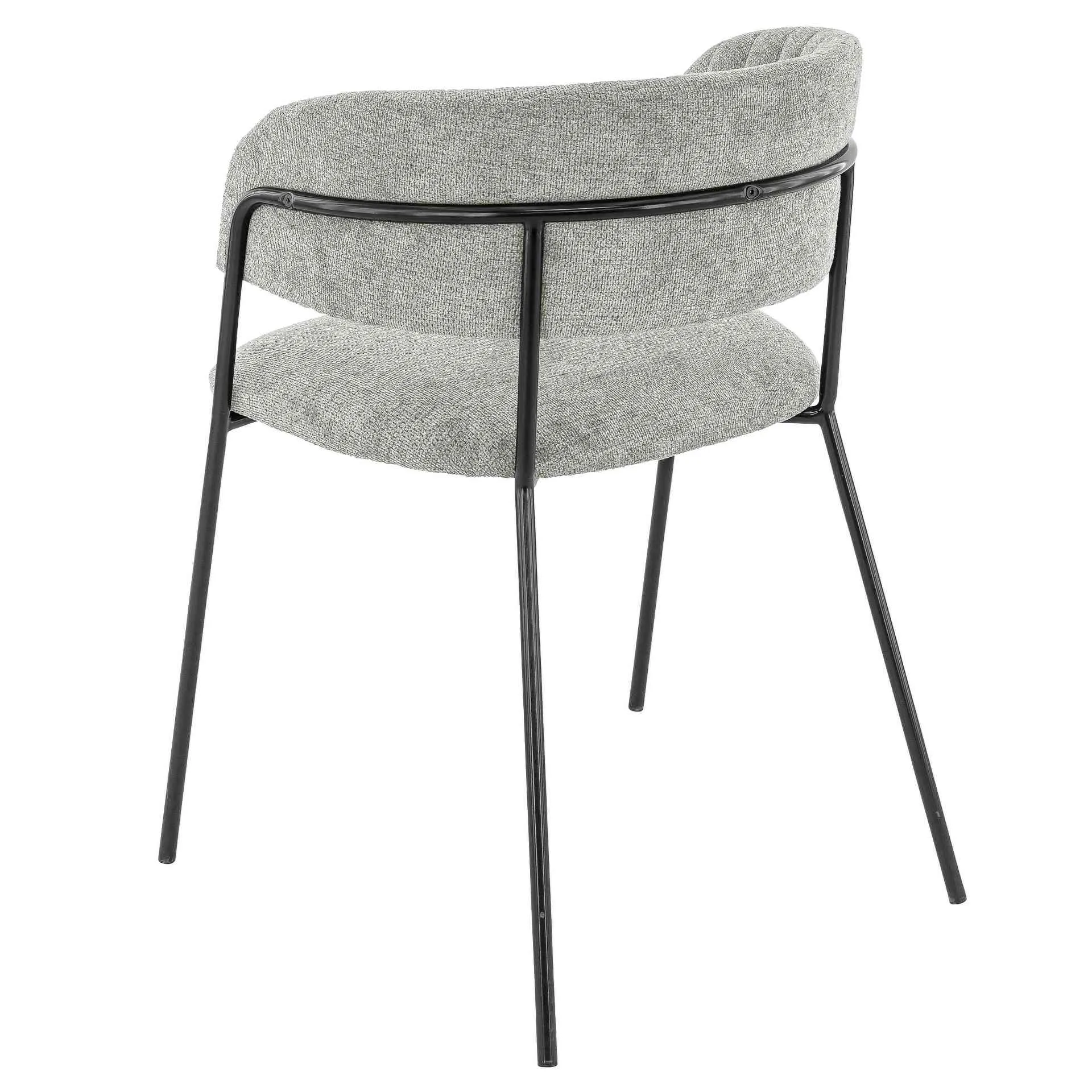 Stuhl Clinton AL, Polster Grey, Schwarz, Polsterstuhl, Factory Industrie Design