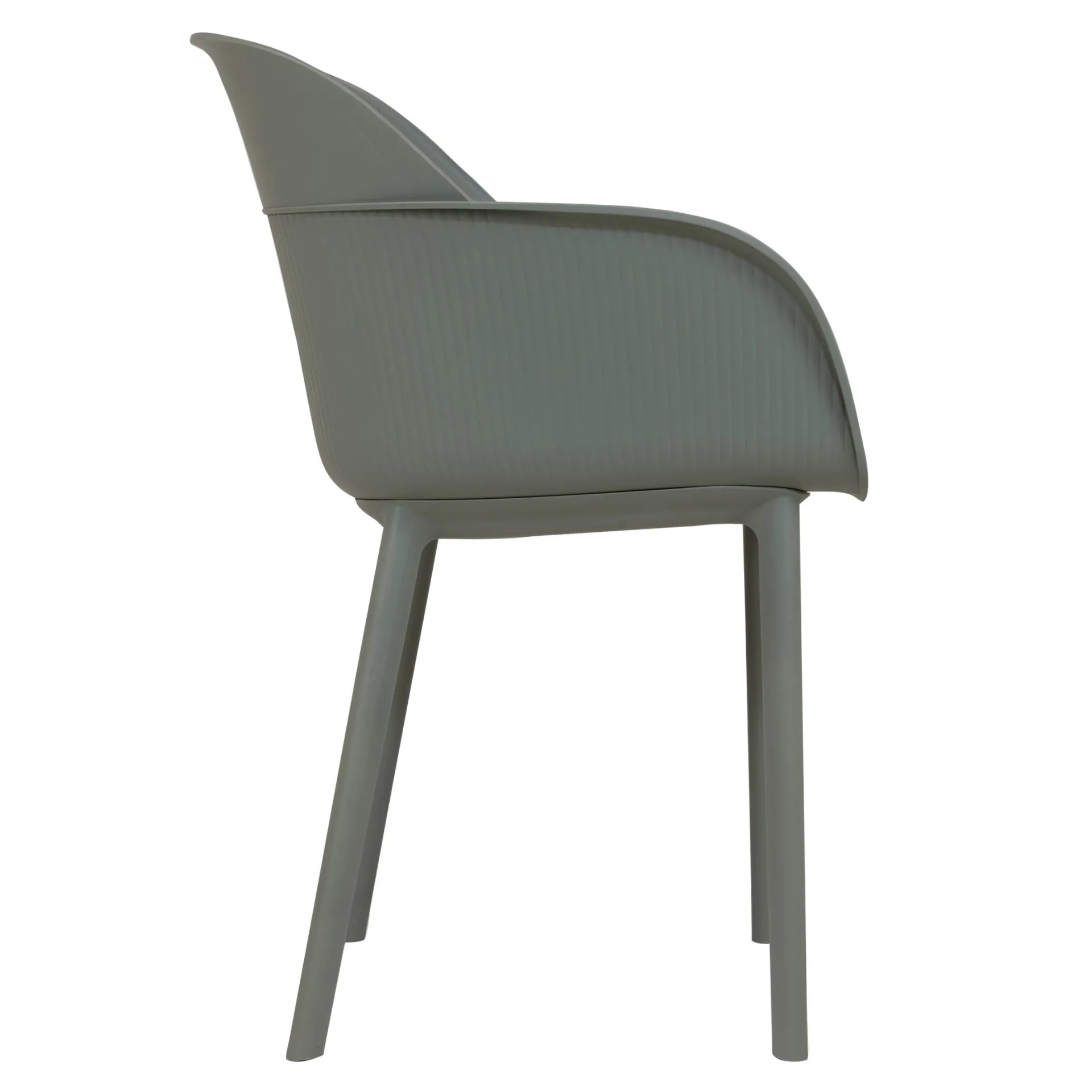 Stuhl Opal Taupe FiberglasPolypropylen, Terrassenstuhl, Outdoorstuhl