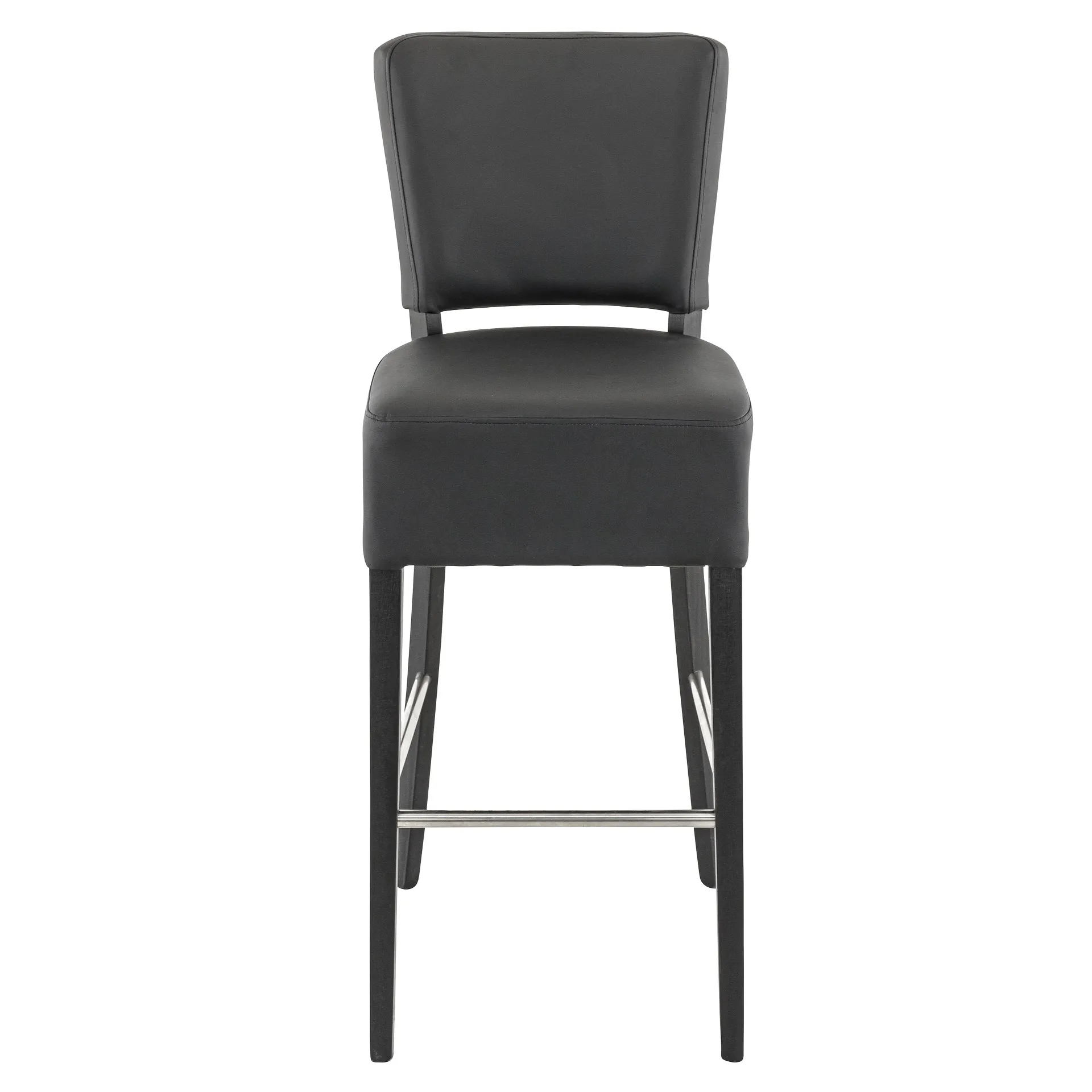 Hocker Hardy, Polster Black, Wenge, Polsterbarhocker, Gastronomiebarhocker