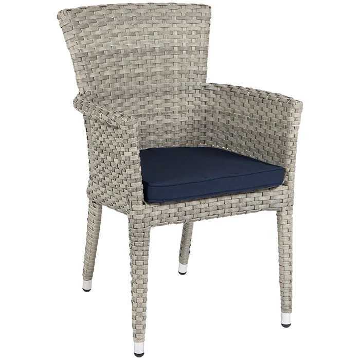 Stuhl Ronald, Geflecht grau, Polyrattan, Terrassenstuhl, Outdoorstuhl Stuhl Ronald, Geflecht grau, Polyrattan, Terrassenstuhl, Outdoorstuhl