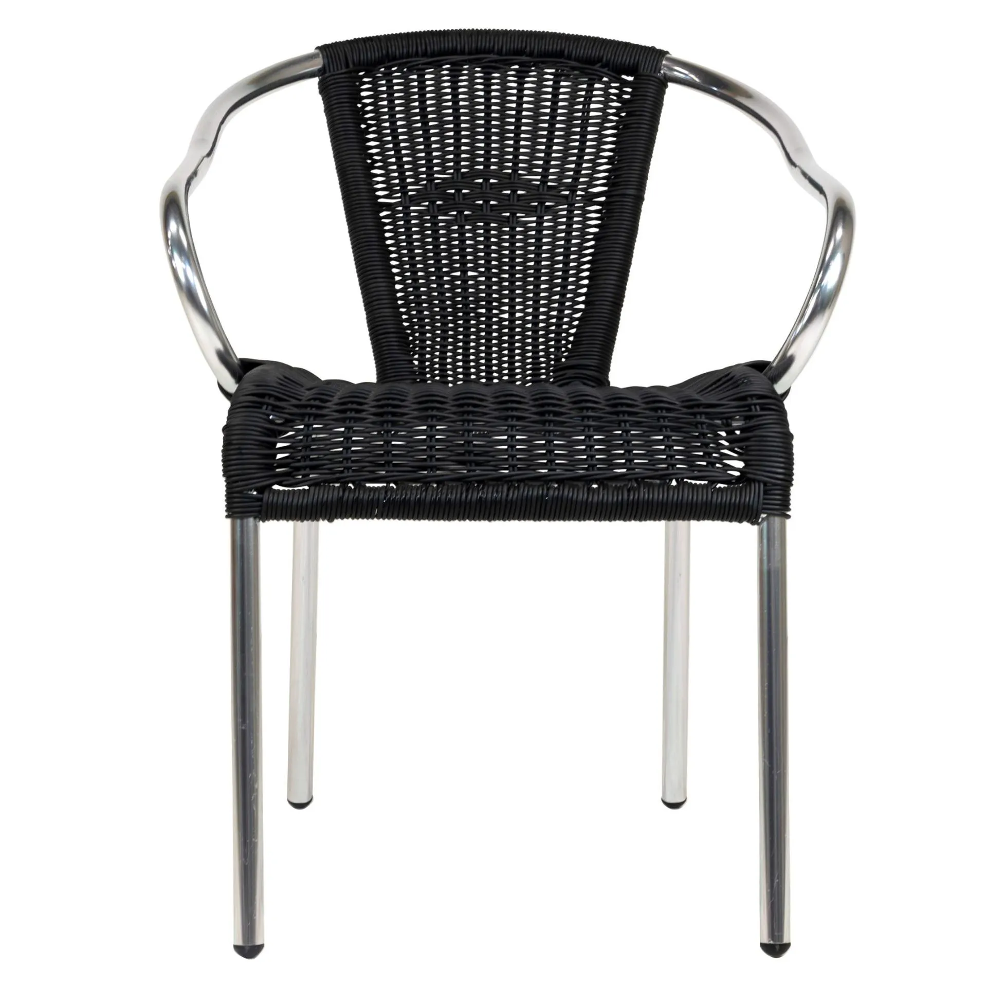 Stuhl Leopold, Gewebe black, Polyrattan, Terrassenstuhl, Outdoorstuhl
