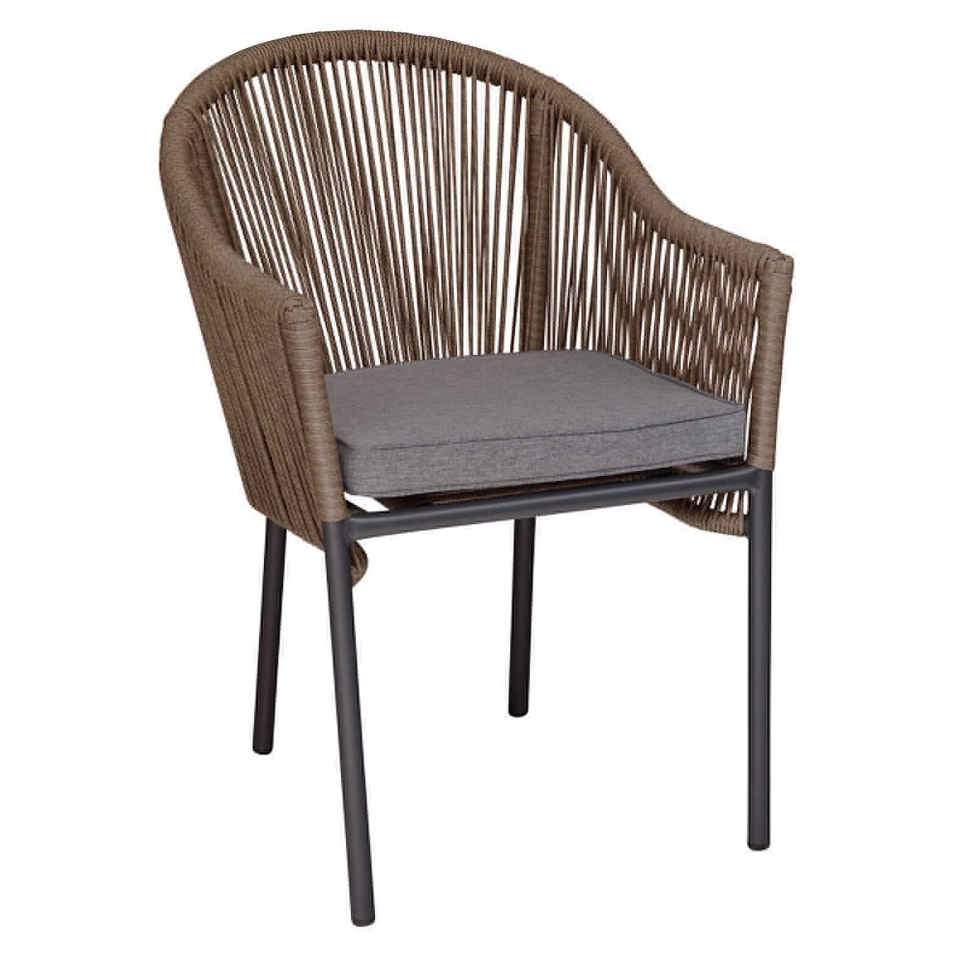 Sessel Devin, Geflecht natur, Korbgeflecht, Terrassensessel, Outdoorsessel