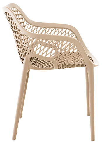 Air-AL-taupe-Seite Sessel Air AL Taupe Fiberglas Polypropylen Terrassenstuhl Outdoorstuhl - Seite
