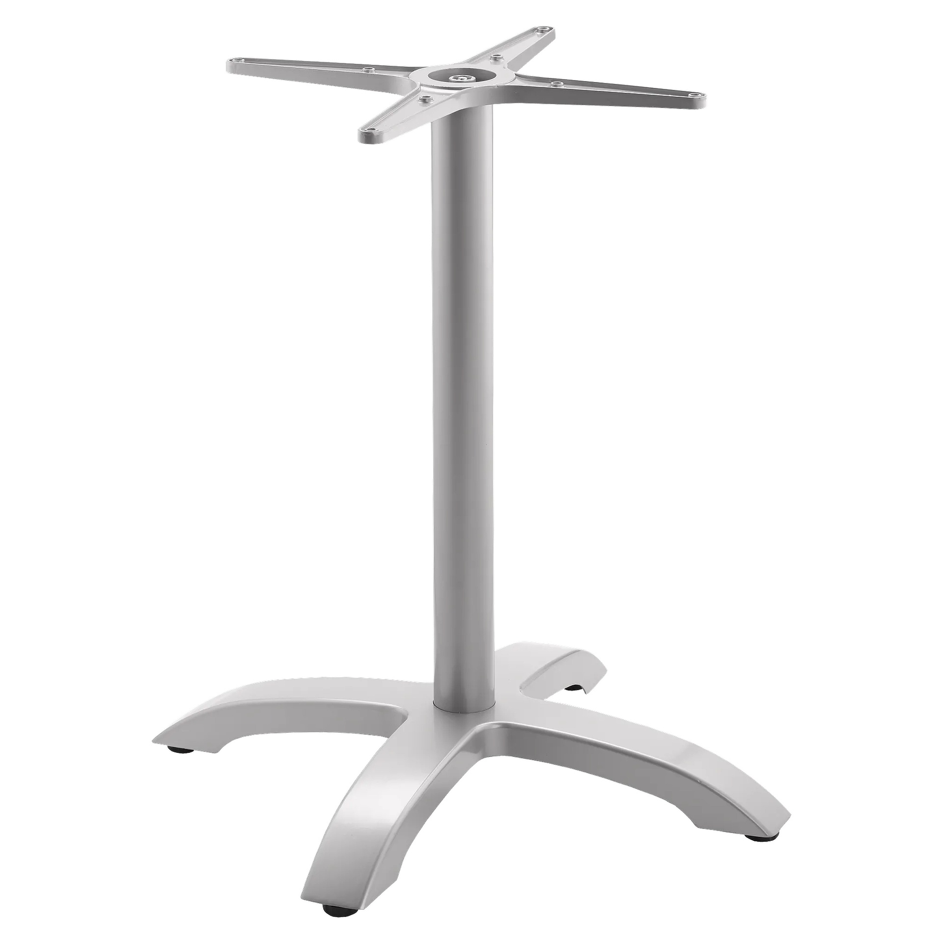 SELECT-Serie: Tischgestell Vento-1 Aluminium silber pulverbeschichtet, Outdoor, Terrasse