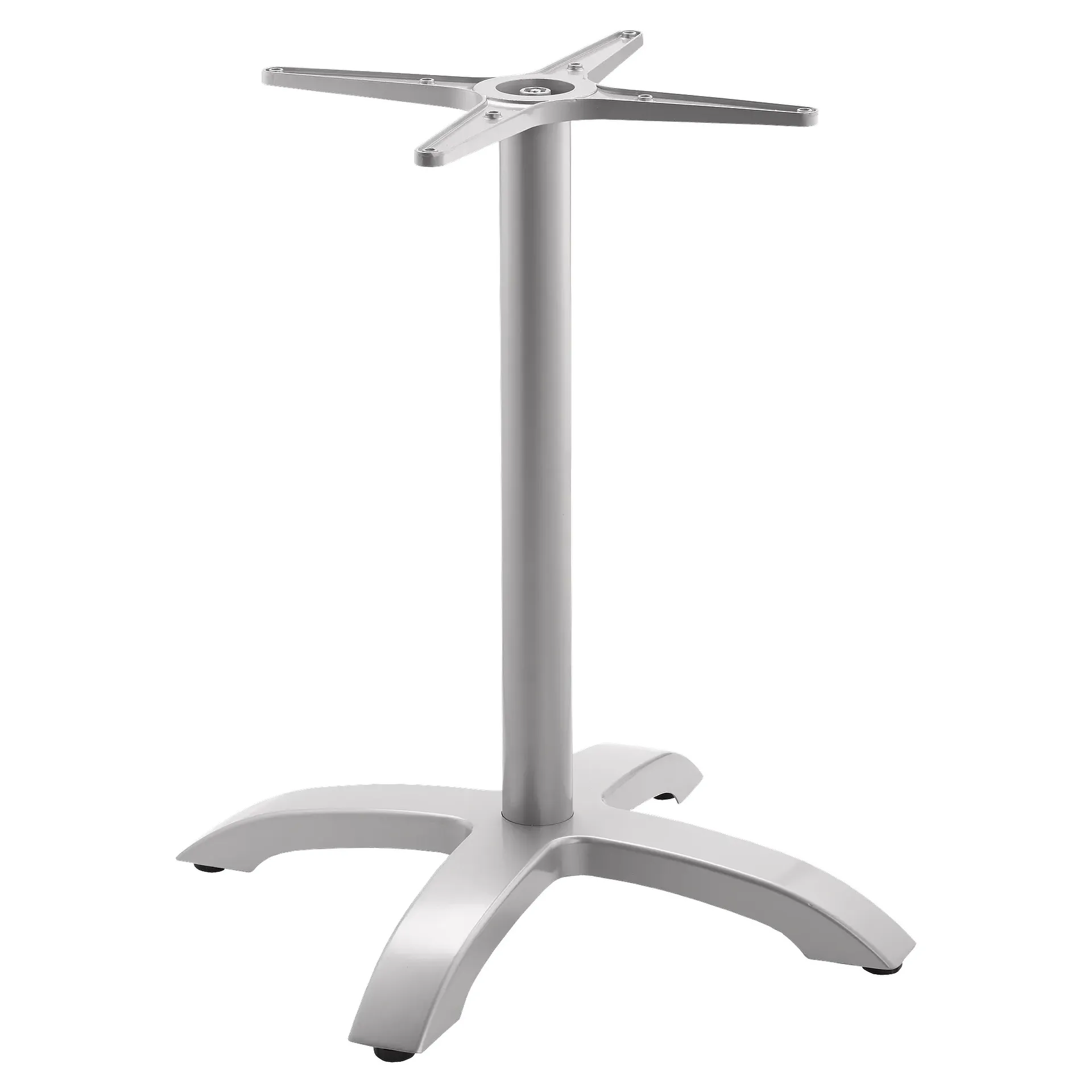 CLASSIC-Serie: Tischgestell Irena-1 Aluminium silber pulverbeschichtet, Outdoor, Terrasse