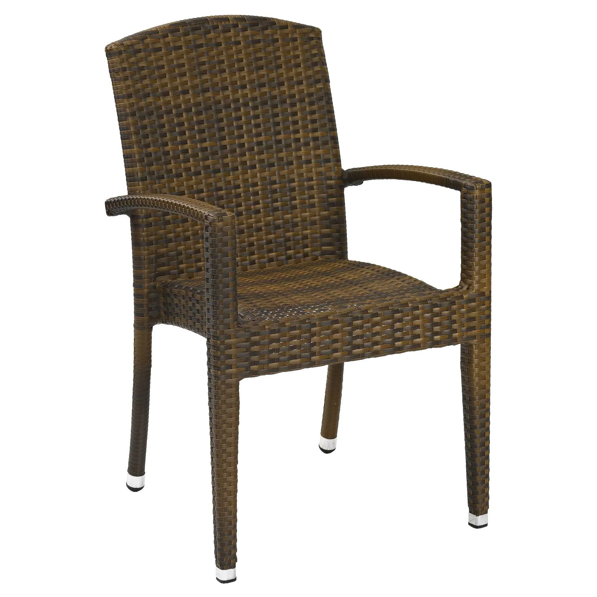 Stuhl Elliot AL, Geflecht burned, Polyrattan, Terrassenstuhl, Outdoorstuhl