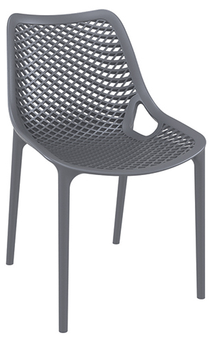 Air-grey Stuhl Air Dark Grey Fiberglas Polypropylen Terrassenstuhl Outdoorstuhl