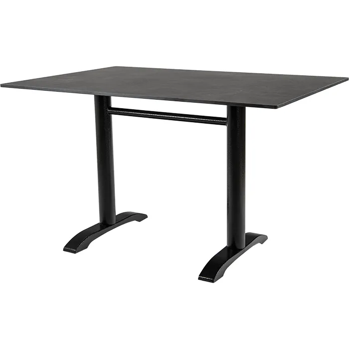 Outdoralit Basic Compact 12 mm HPL Dekor Schiefer Terrassentischplatte Outdoor Tisch rechteckig