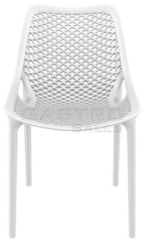 Stuhl Air White Fiberglas Polypropylen Terrassenstuhl Outdoorstuhl - Front