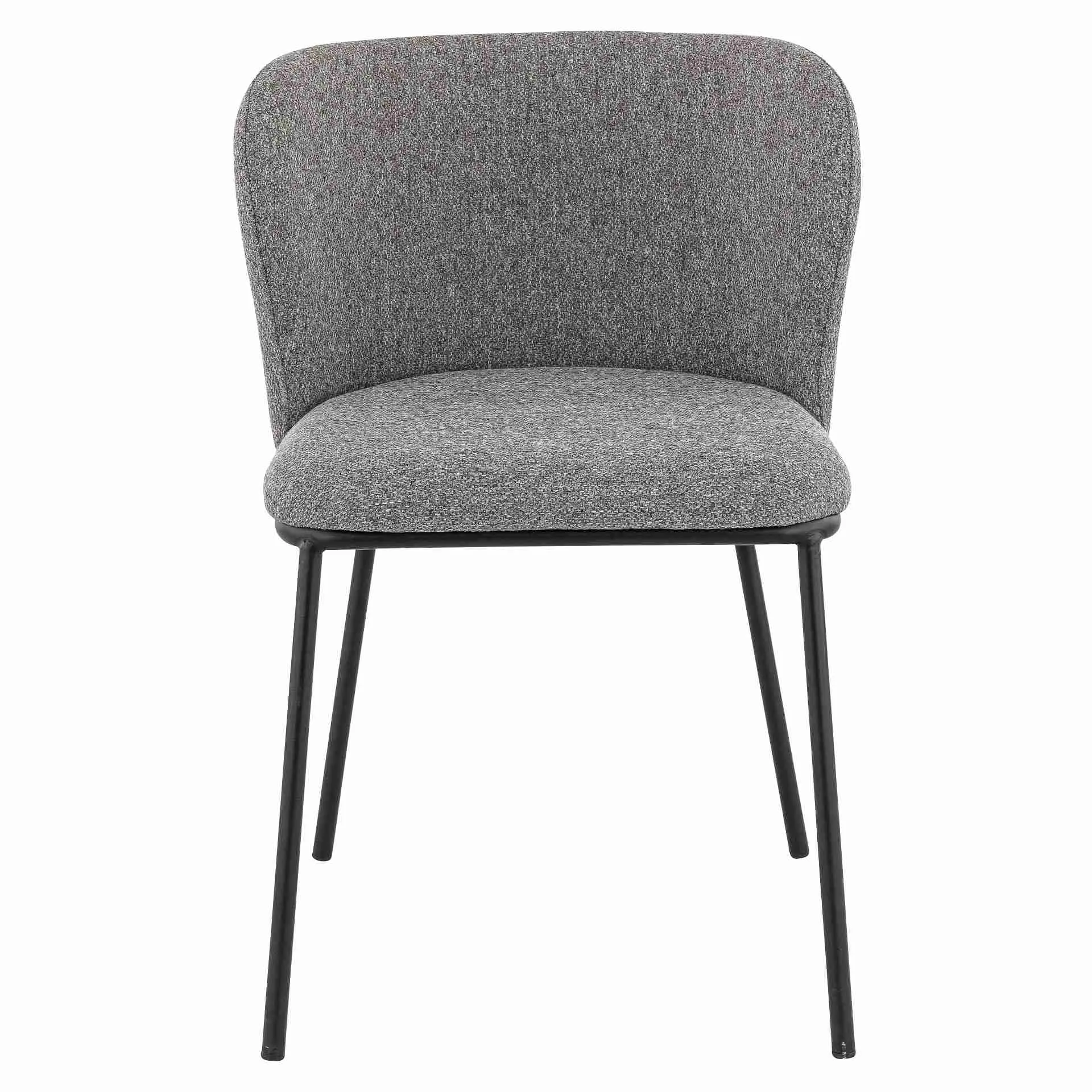 Stuhl Fado, Polster Grau, Schwarz, Polsterstuhl, Factory Industrie Design