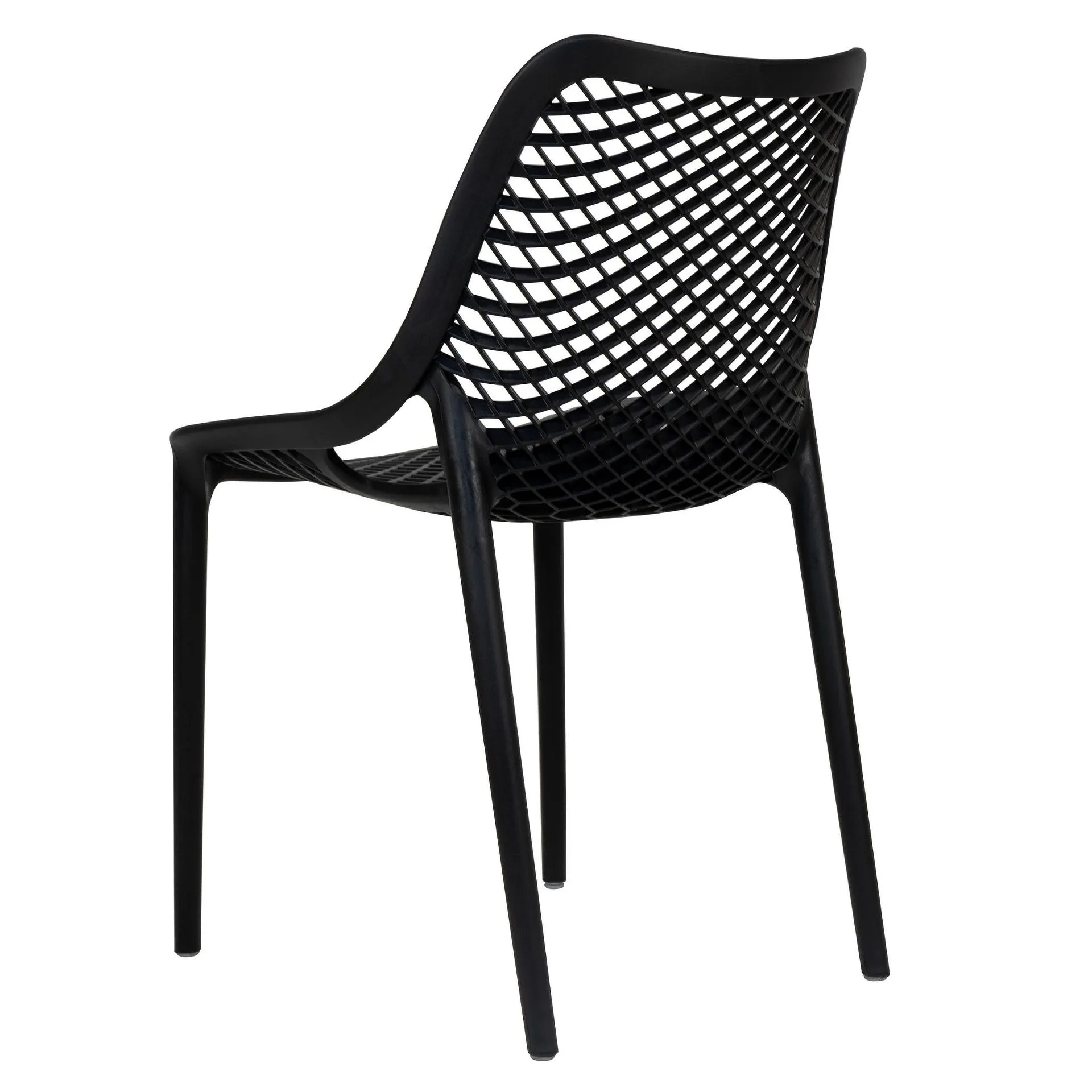 Stuhl Air Black FiberglasPolypropylen, Terrassenstuhl, Outdoorstuhl