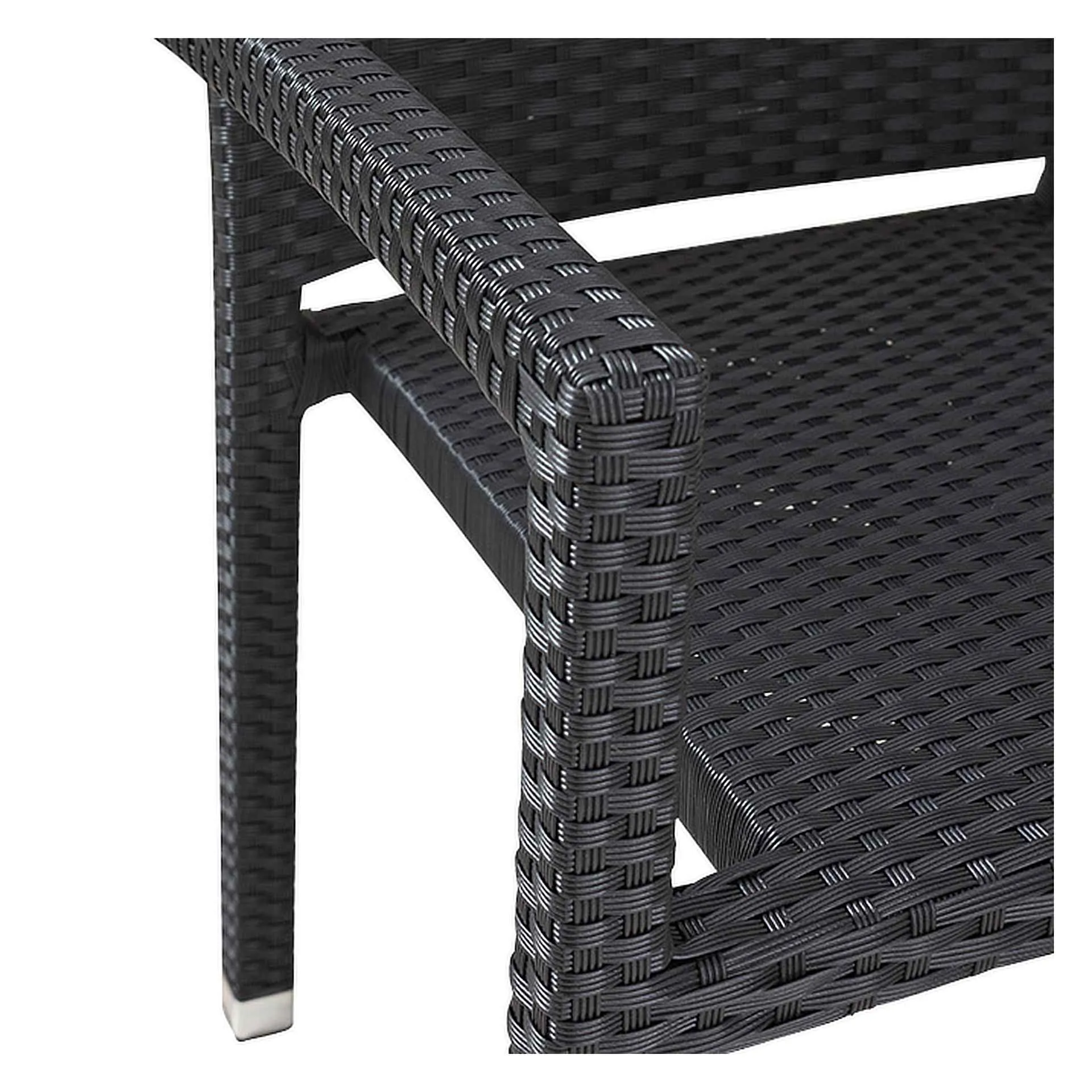 Stuhl Moritz New, Geflecht black, Polyrattan, Terrassenstuhl, Outdoorstuhl