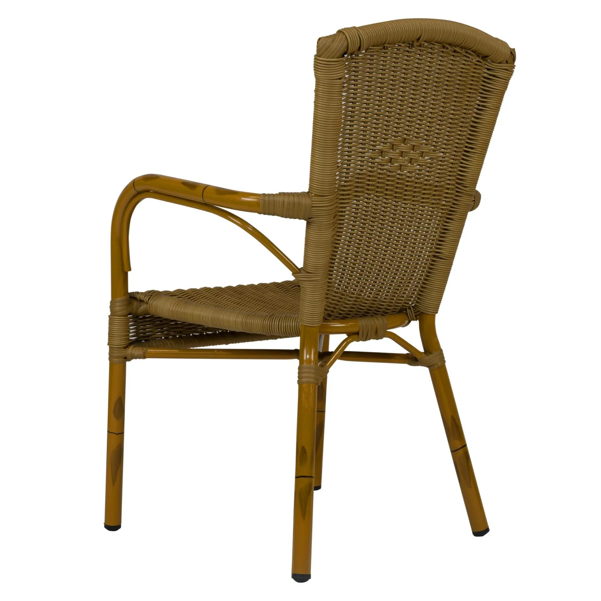 Stuhl Bertold, Gewebe natural, Polyrattan, Terrassenstuhl, Outdoorstuhl
