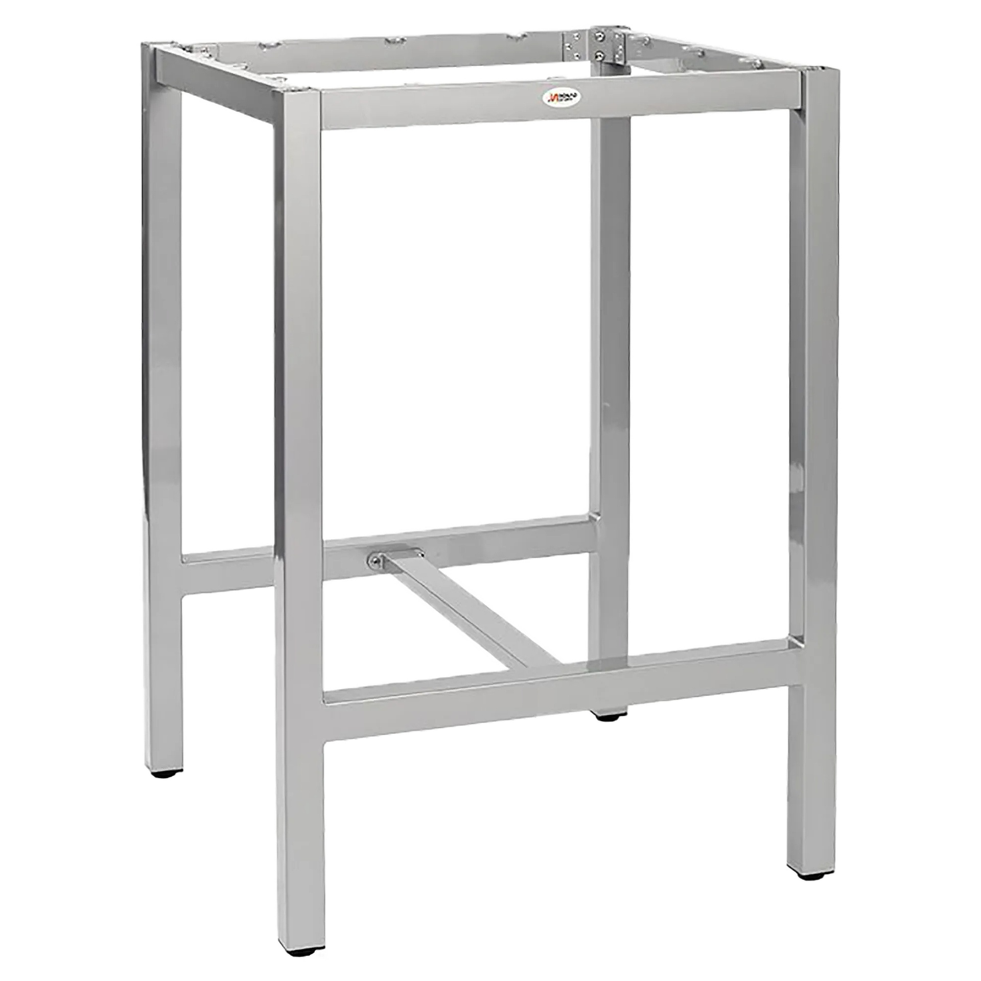 Dina Bar 80 Stehtischgestell Aluminium silber pulverbeschichtet, Outdoor, Terrasse