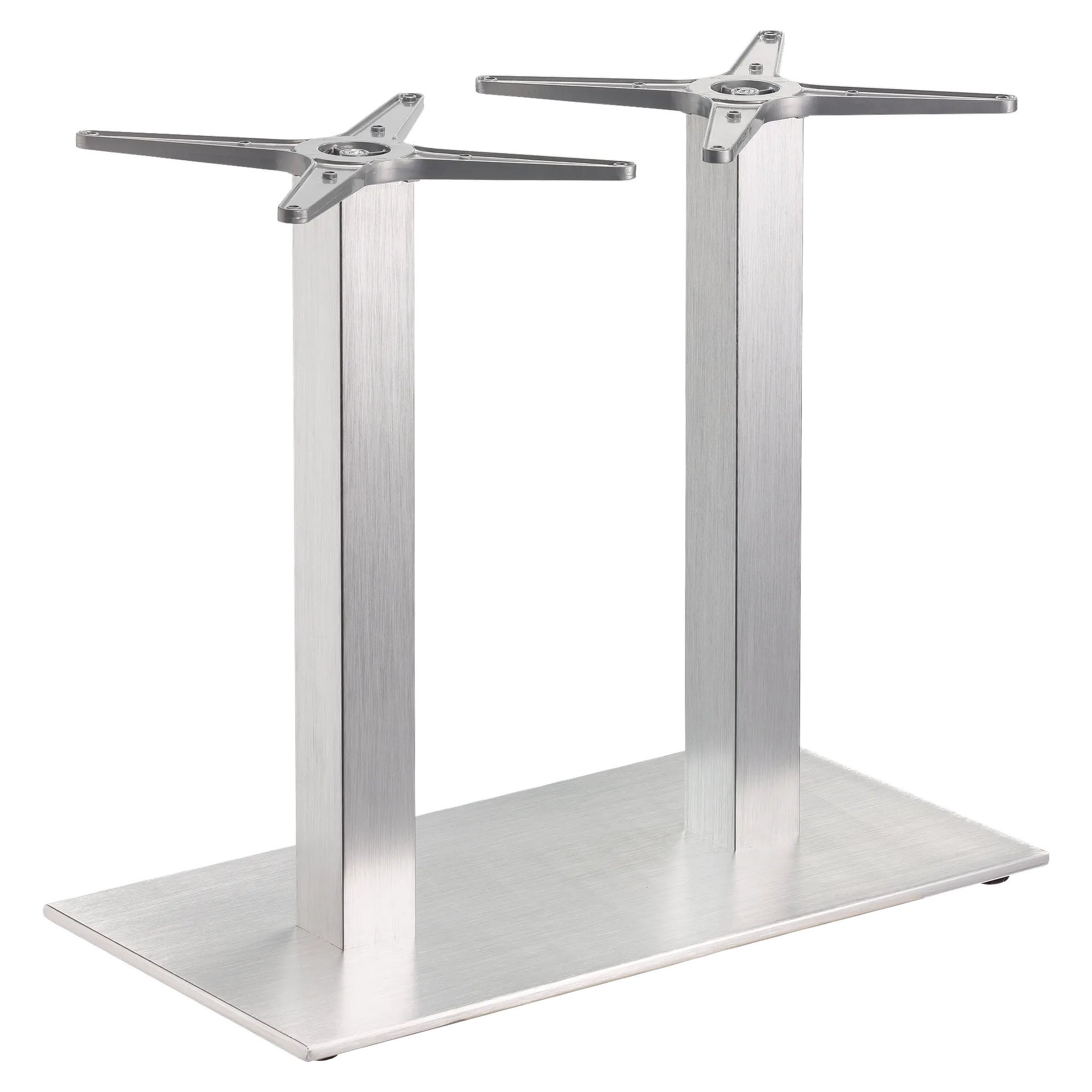 Ana E Tischgestell Aluminium gebürstet in Edelstahloptik, Outdoor, Terrasse