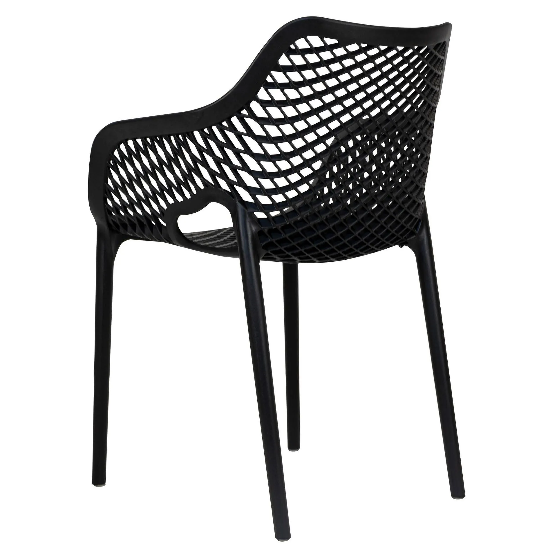 Sessel Air AL Black FiberglasPolypropylen, Terrassenstuhl, Outdoorstuhl