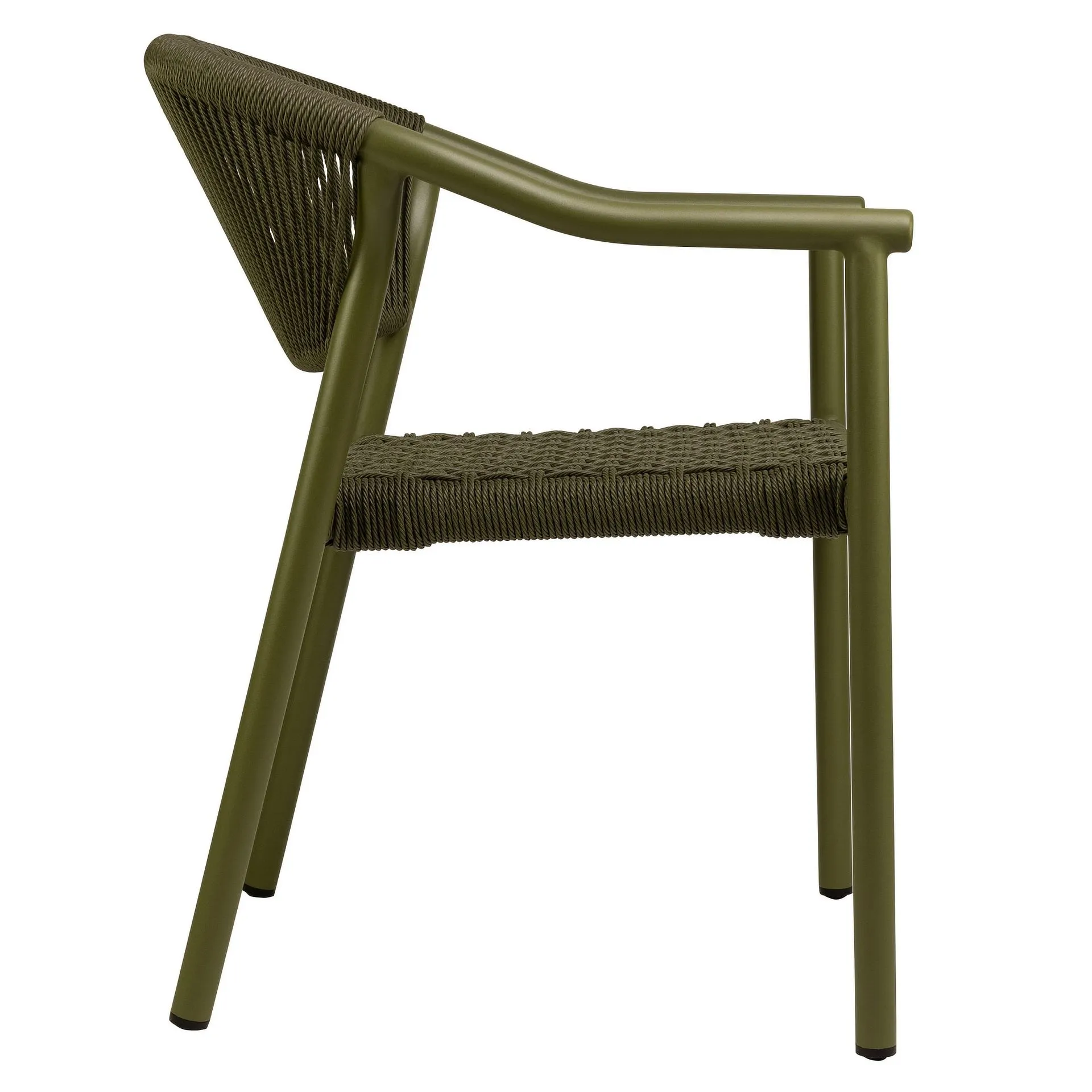 Stuhl Marlon, Geflecht grün, Seilgeflecht, Terrassenstuhl, Outdoorstuhl 