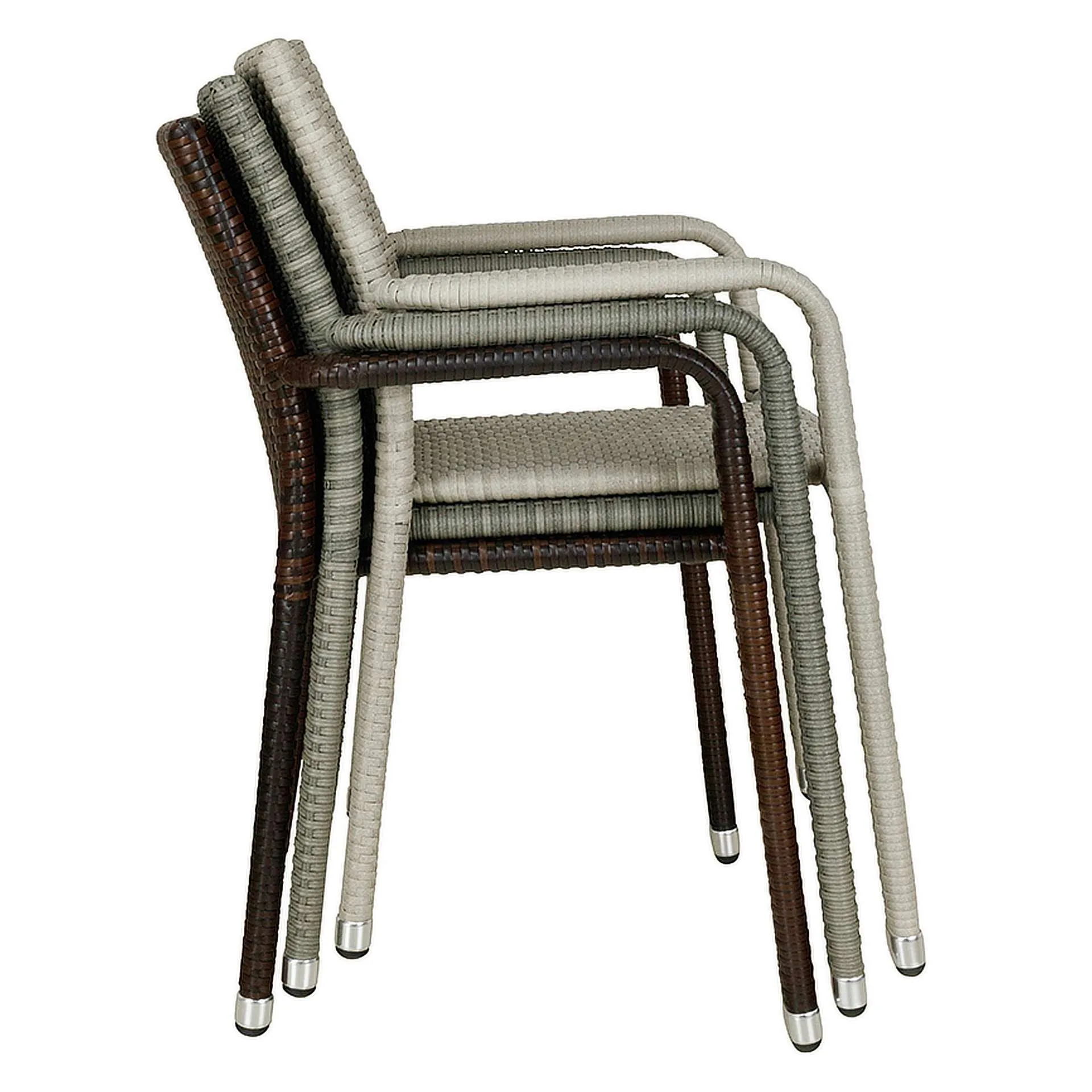 Stuhl Hugo NEW, Geflecht schoko, Polyrattan, Terrassenstuhl, Outdoorstuhl