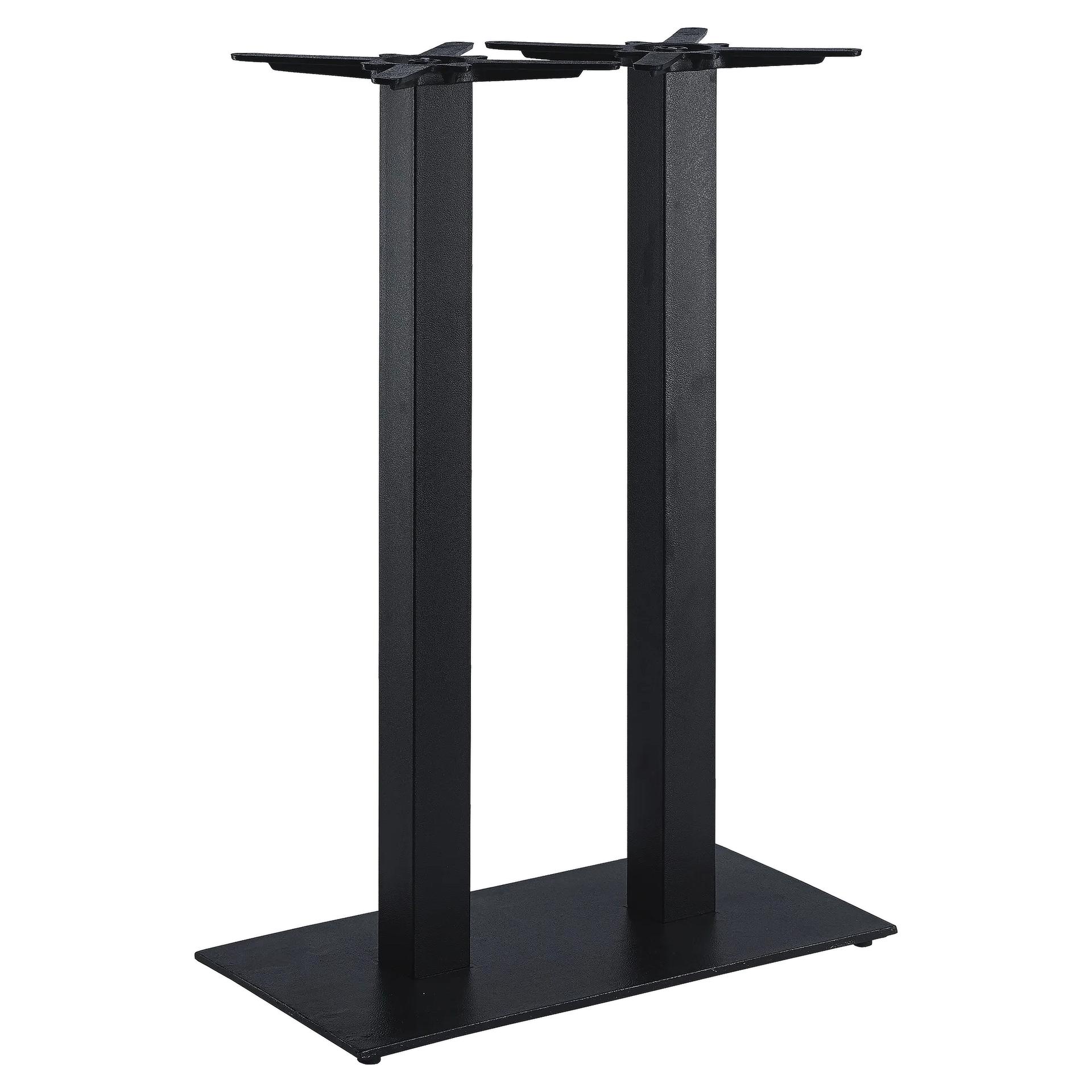 Boston Bar E Stehtischgestell flach Gusseisen schwarz Doppelsäulen