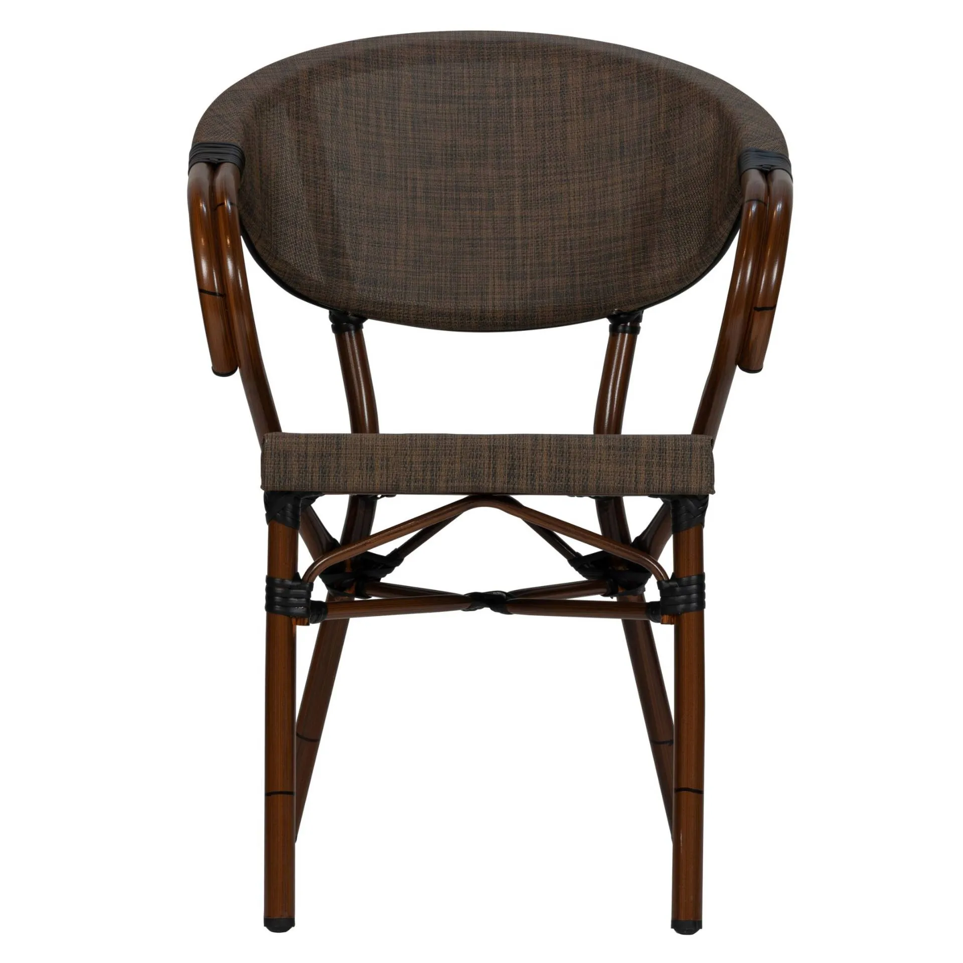 Stuhl Nancy, Gewebe mixed, Textilen, Gestell classic Bambusoptik, Terrassenstuhl, Outdoorstuhl