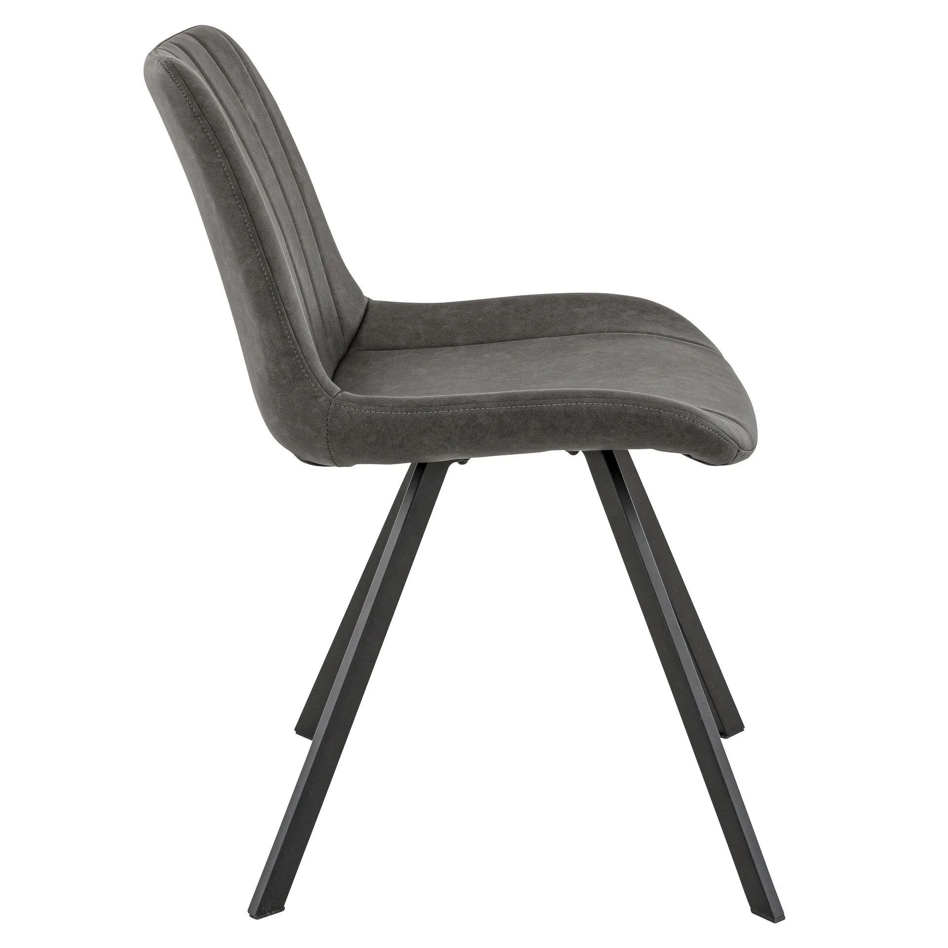 Stuhl Madison, Polster Anthrazit, Schwarz, Polsterstuhl, Factory Industrie Design