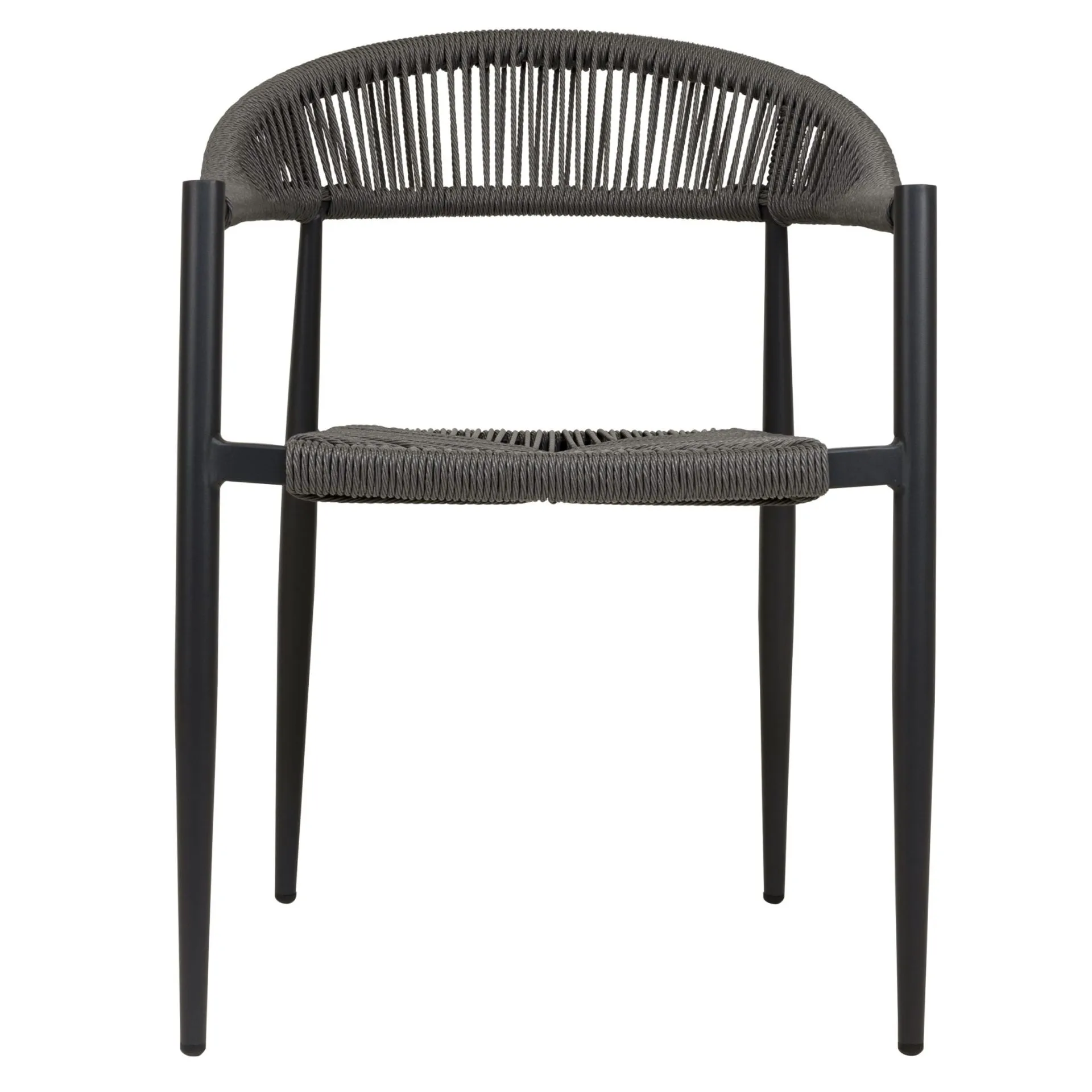 Sessel Nessa, Geflecht grey, Seilgeflecht in Binsenoptik, Terrassensessel, Outdoorsessel