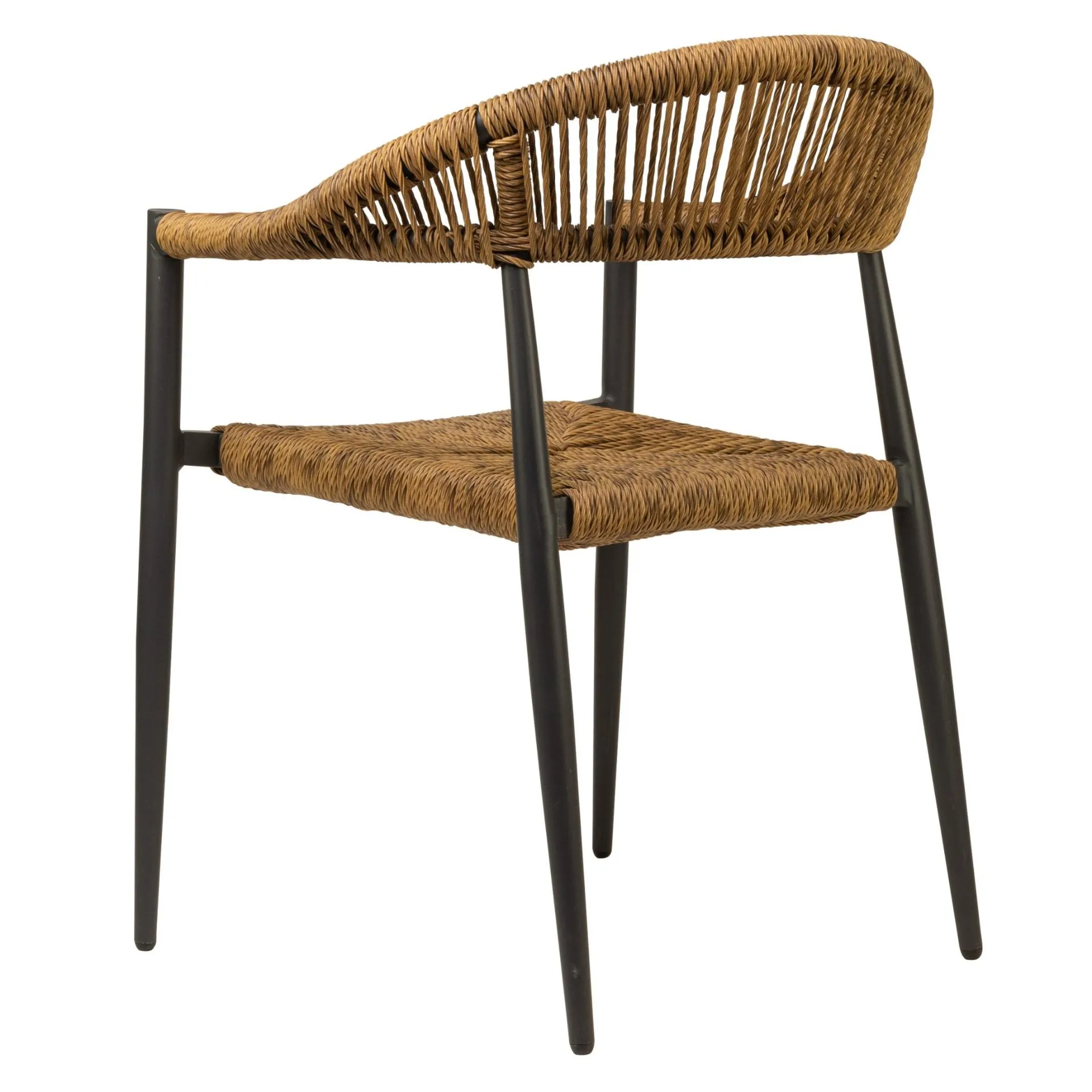 Sessel Nessa, Geflecht natur, Seilgeflecht in Binsenoptik, Terrassensessel, Outdoorsessel