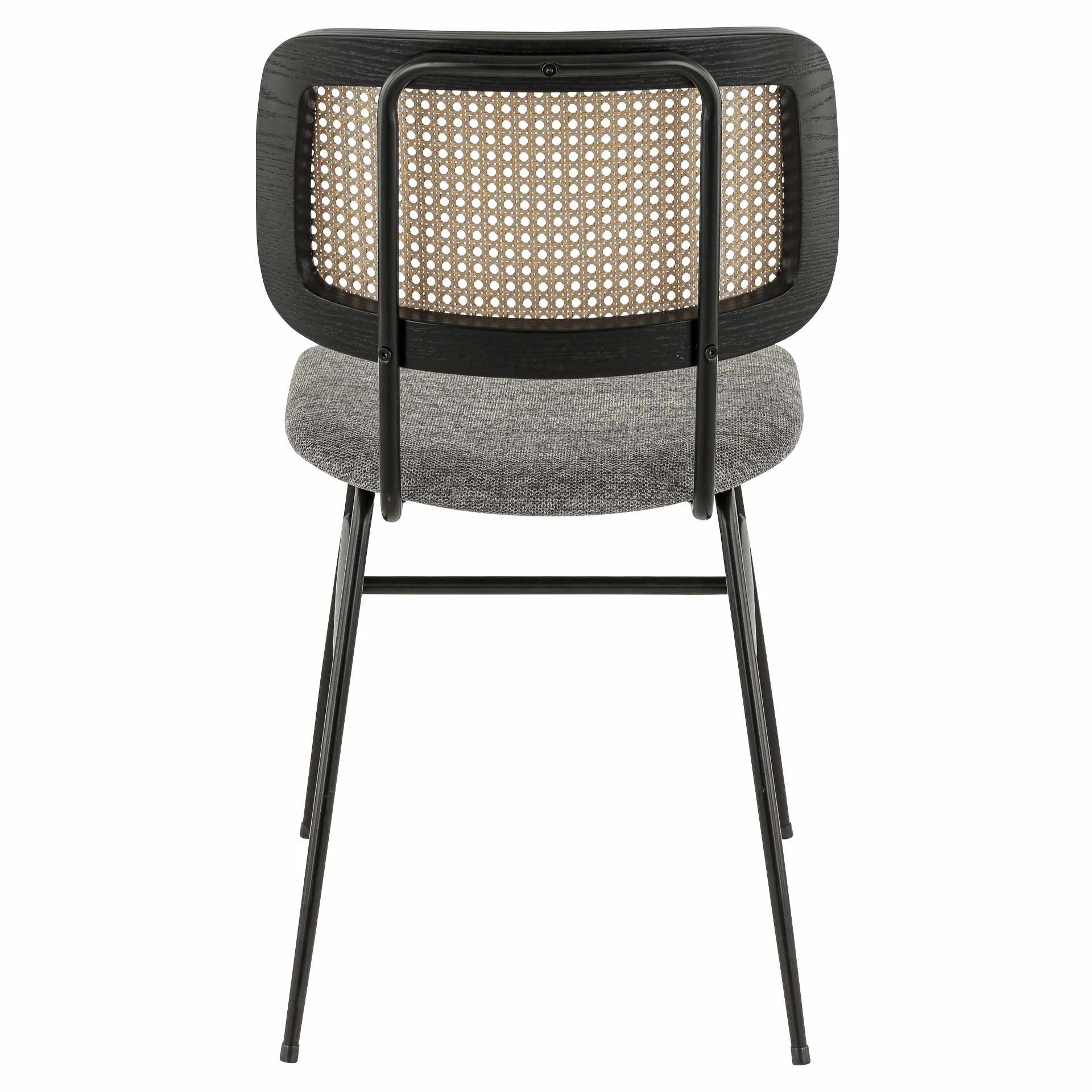 Stuhl Breda, Polster Grau, Schwarz, Polsterstuhl, Factory Industrie Design 