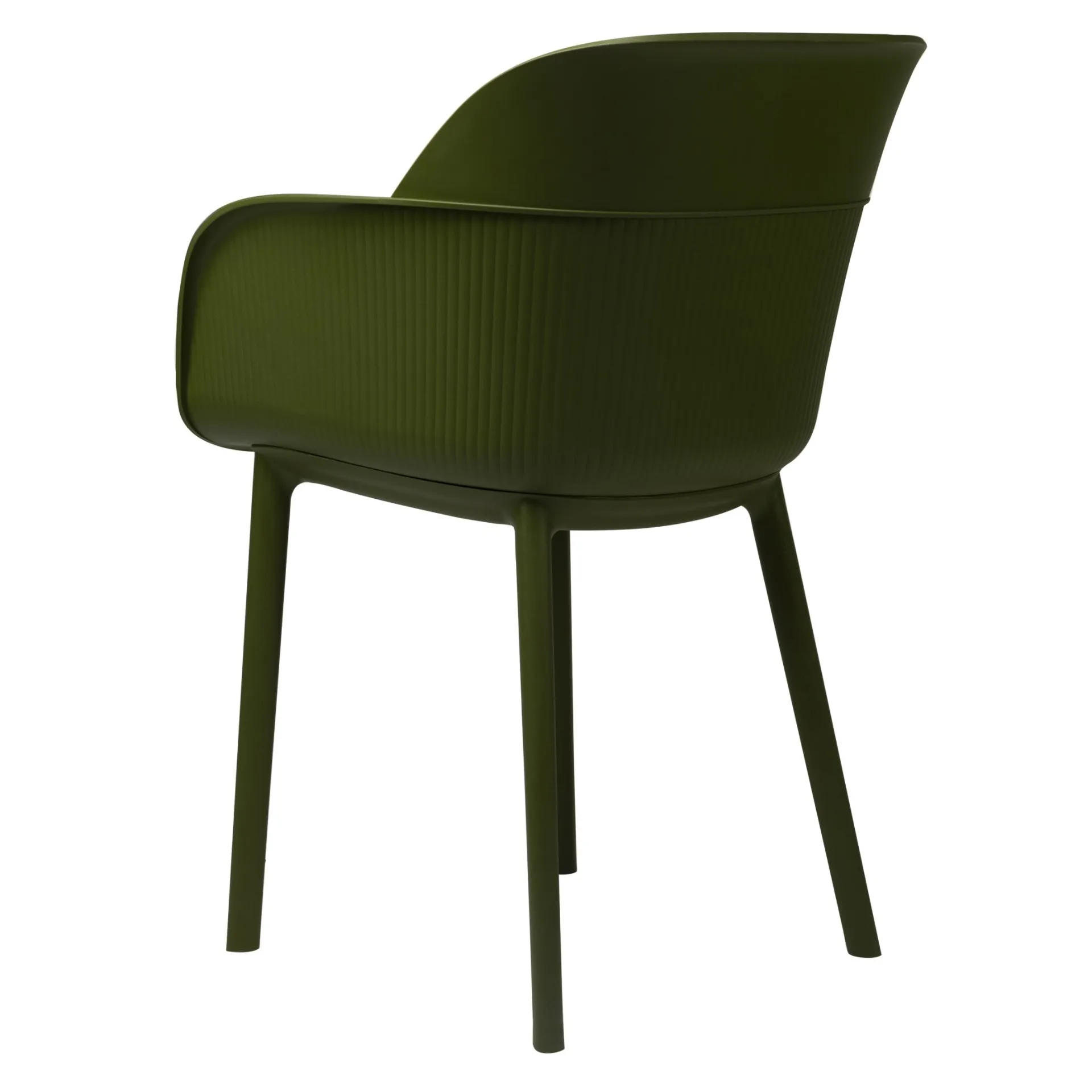 Stuhl Opal Khaki FiberglasPolypropylen, Terrassenstuhl, Outdoorstuhl