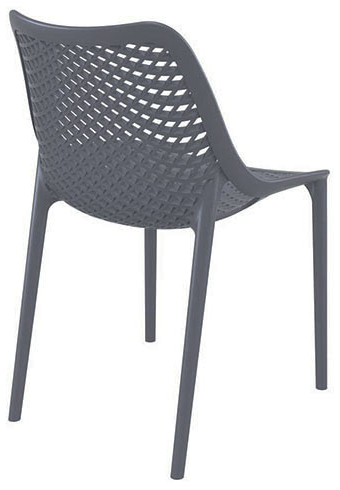 Air-grey-Hinten Stuhl Air Dark Grey Fiberglas Polypropylen Terrassenstuhl Outdoorstuhl - Hinten
