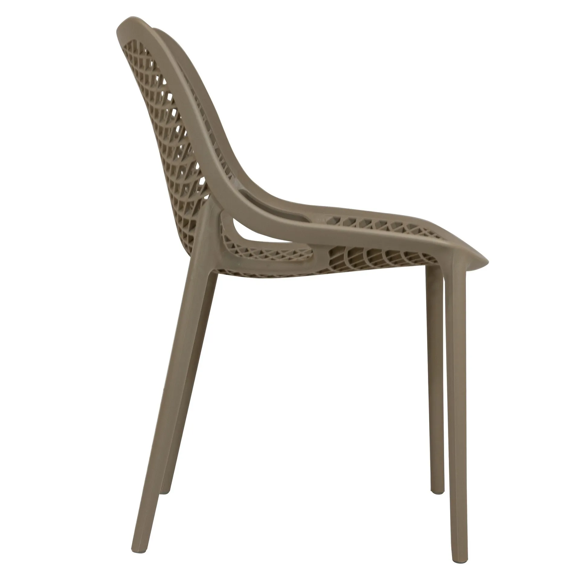 Stuhl Air Taupe FiberglasPolypropylen, Terrassenstuhl, Outdoorstuhl
