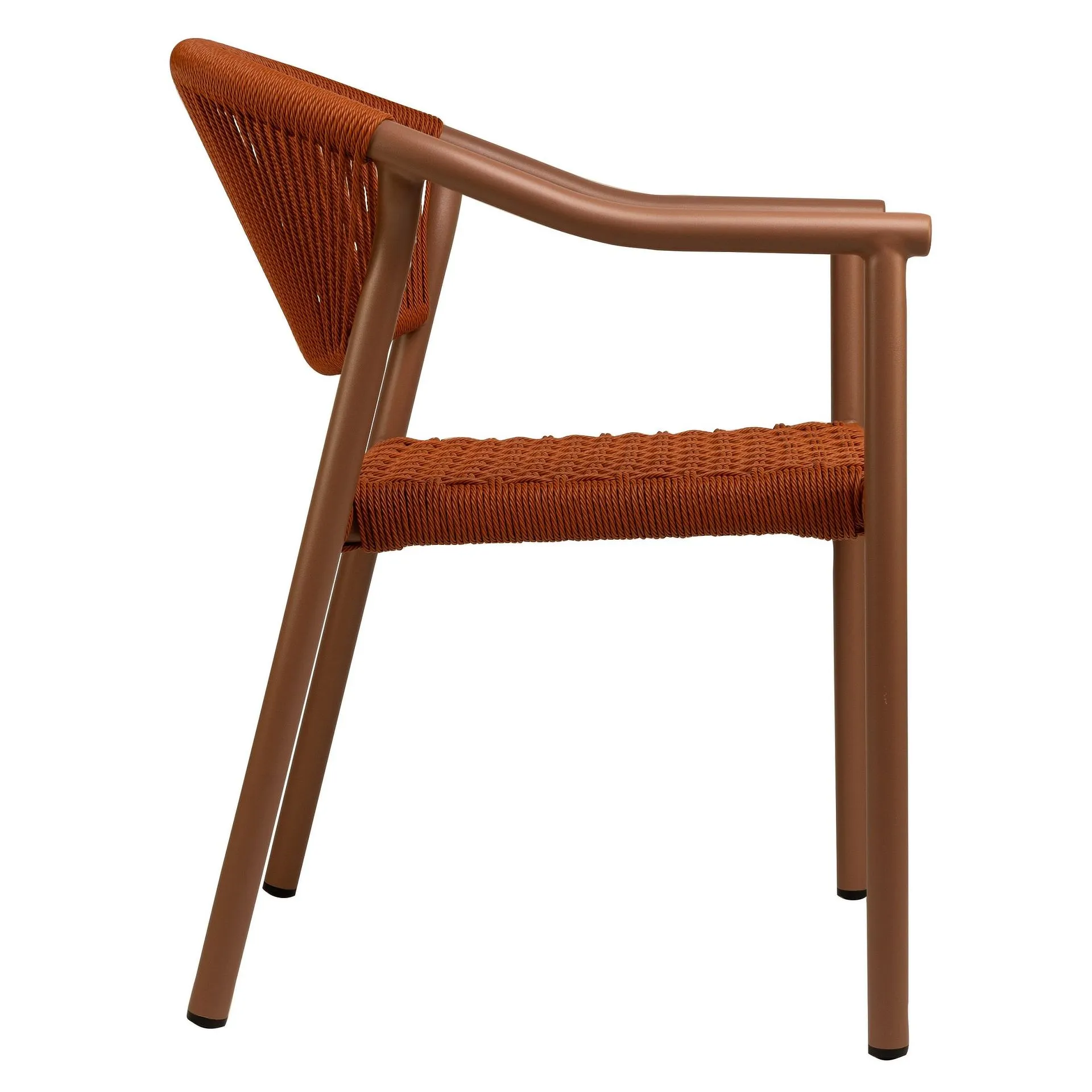 Stuhl Marlon, Geflecht orange, Seilgeflecht, Terrassenstuhl, Outdoorstuhl 
