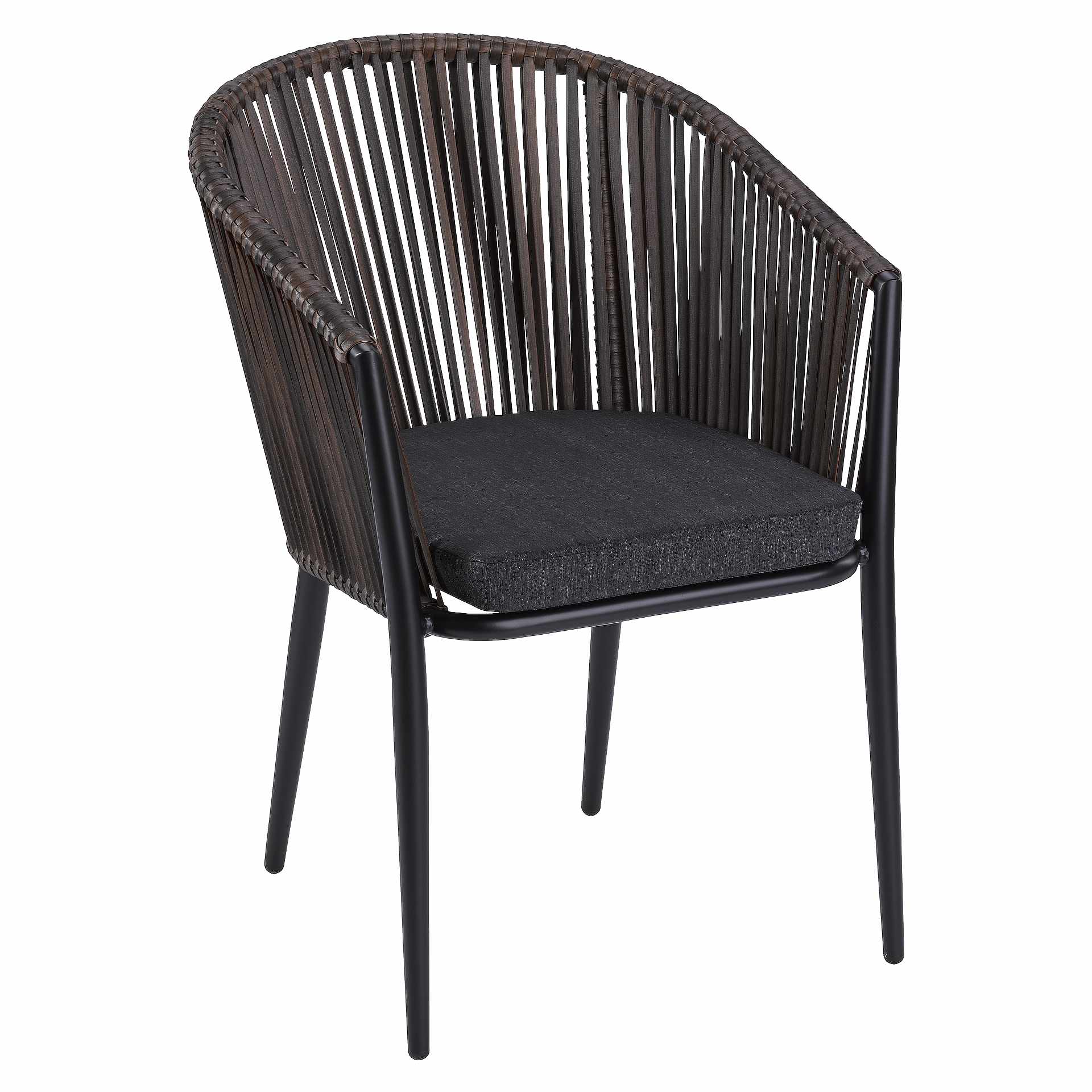 Sessel Rio, Geflecht braun, Kunststoffgeflecht, Terrassensessel, Outdoorsessel