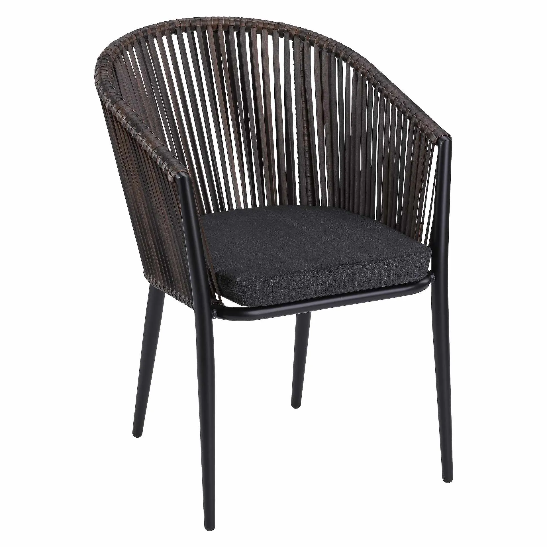 Sessel Rio, Geflecht braun, Kunststoffgeflecht, Terrassensessel, Outdoorsessel