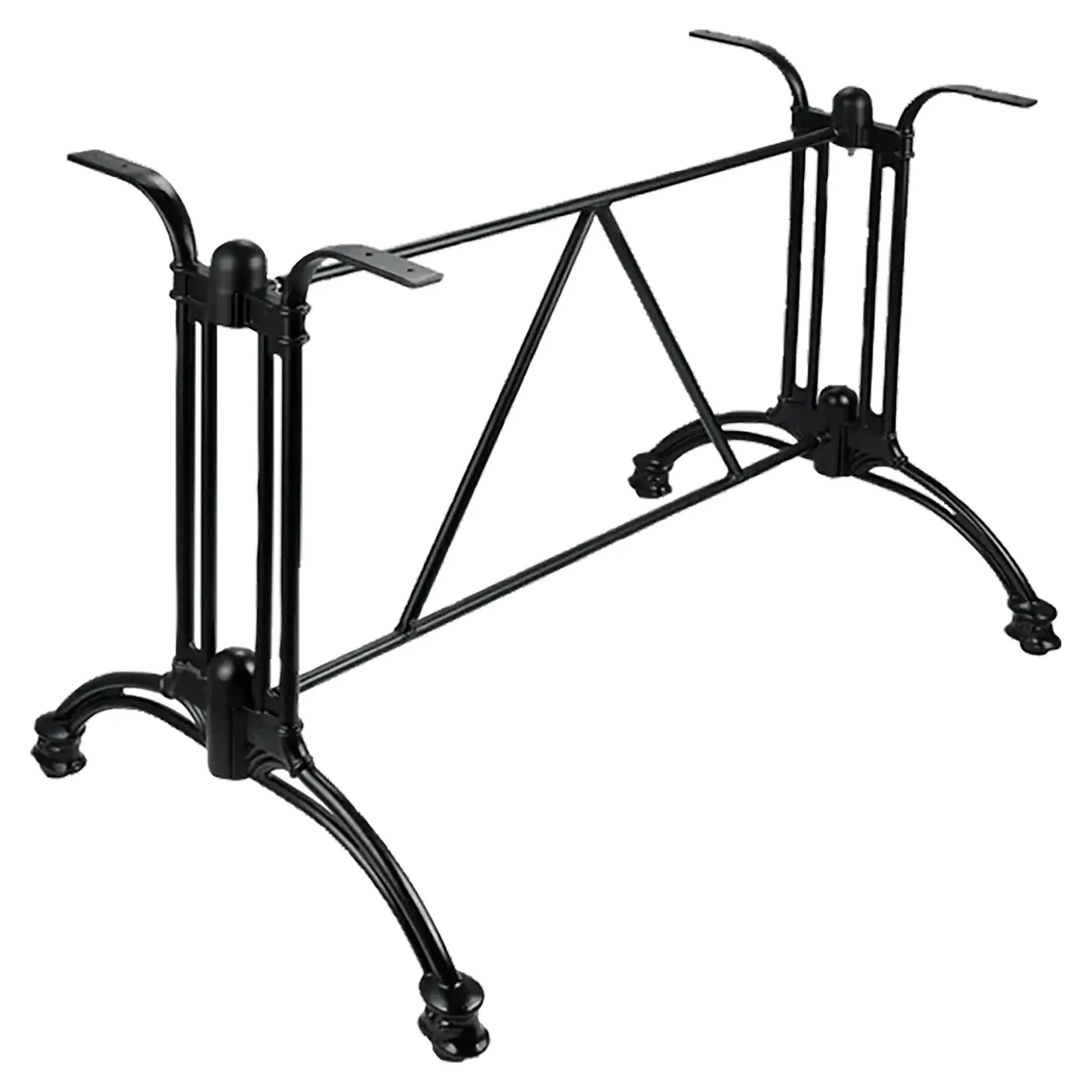 CLASSIC-Serie: Tischgestell Kent-2 Gussaluminium schwarz pulverbeschichtet, Outdoor, Terrasse