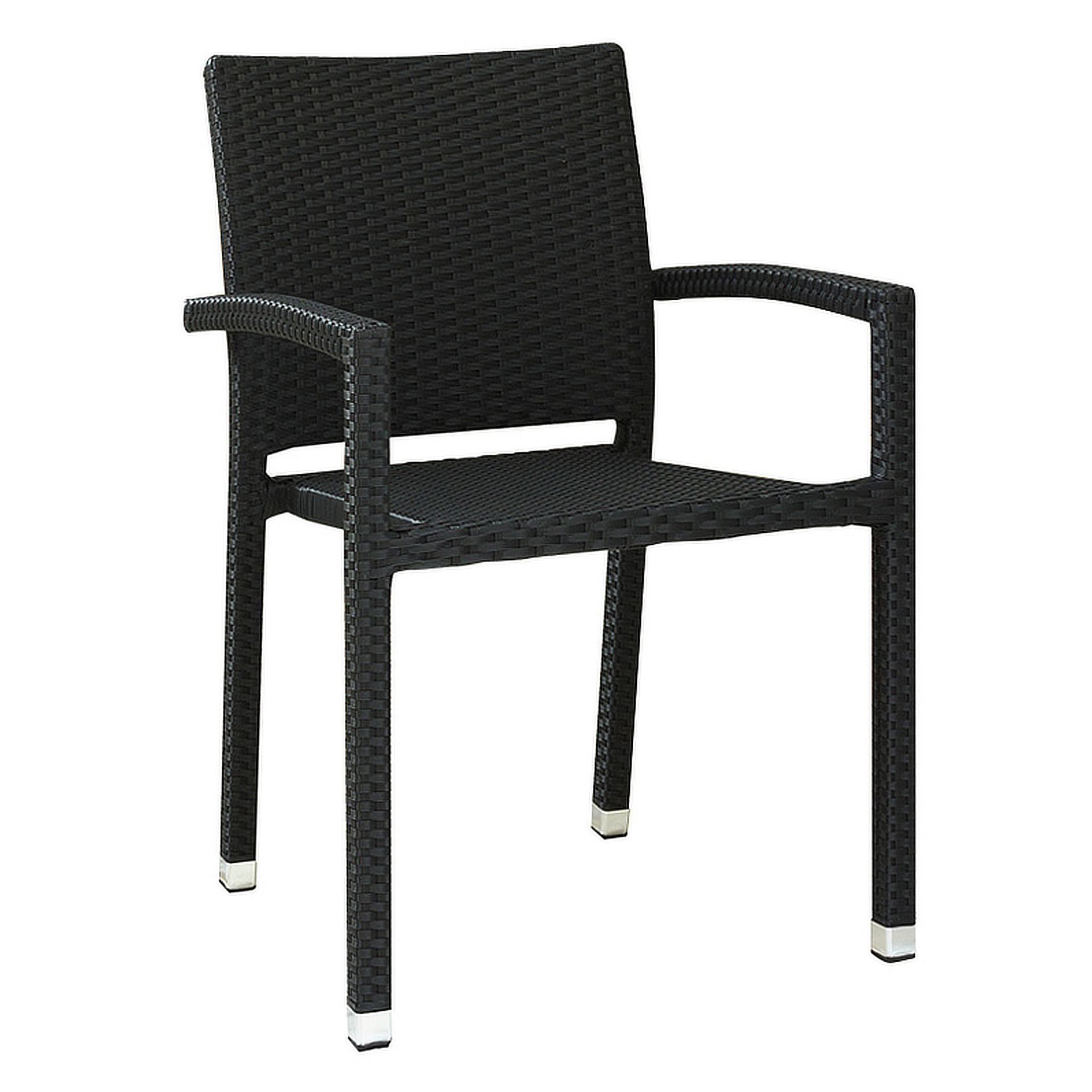 Stuhl Moritz, Geflecht black, Polyrattan, Terrassenstuhl, Outdoorstuhl