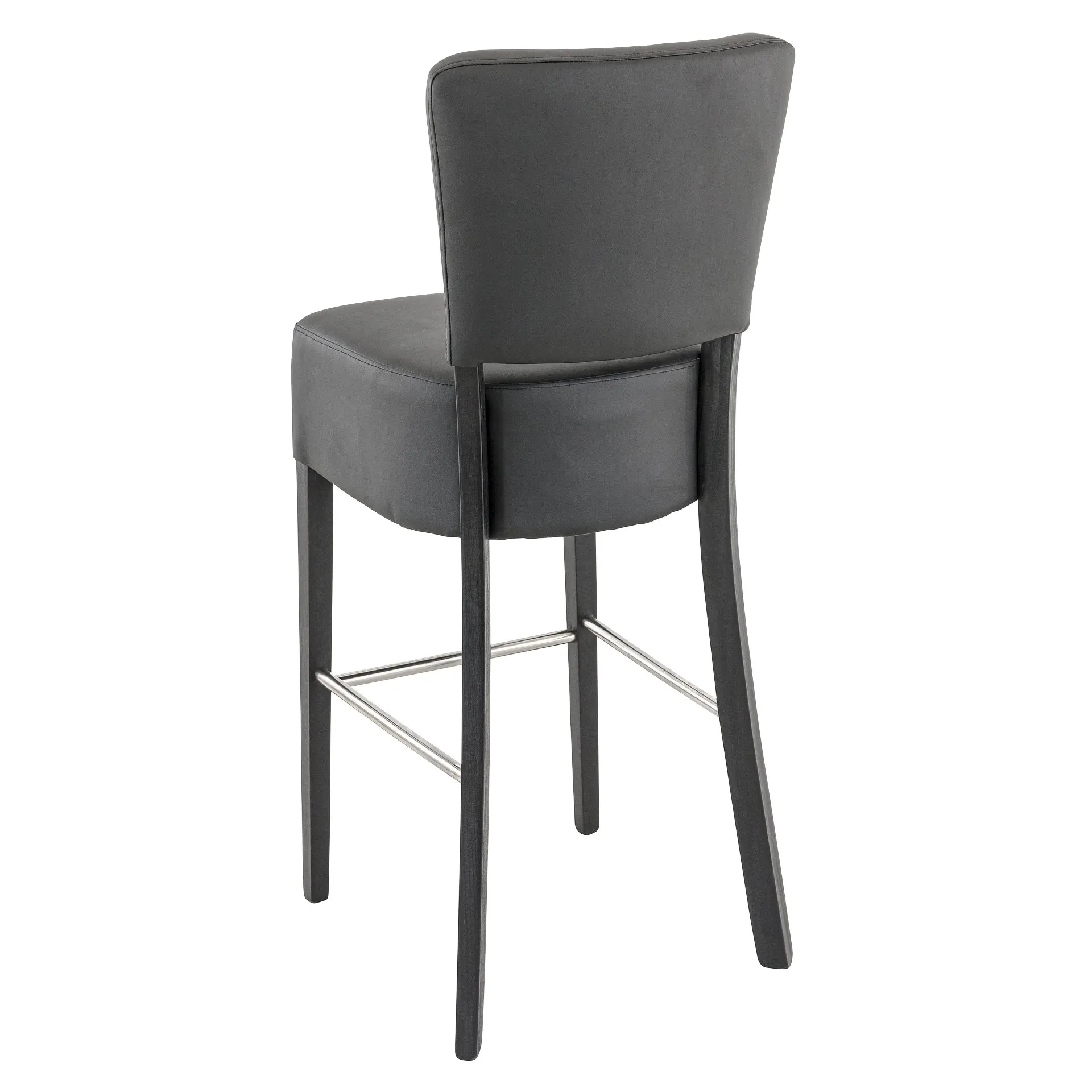 Hocker Hardy, Polster Black, Wenge, Polsterbarhocker, Gastronomiebarhocker